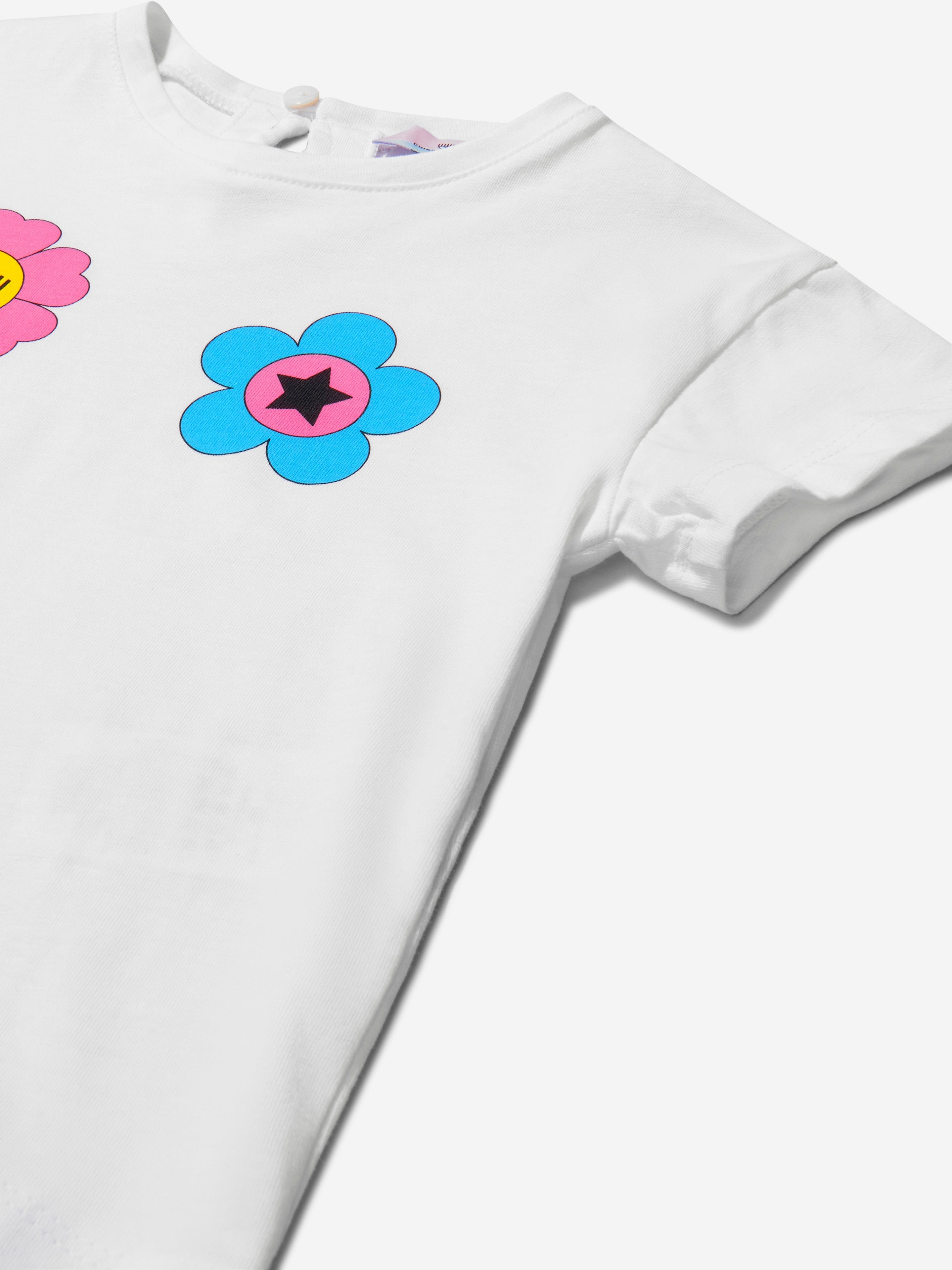 Chiara Ferragni Baby Girls Cotton Jersey Eye Daisy T-Shirt Cheap Sale Pay With Paypal