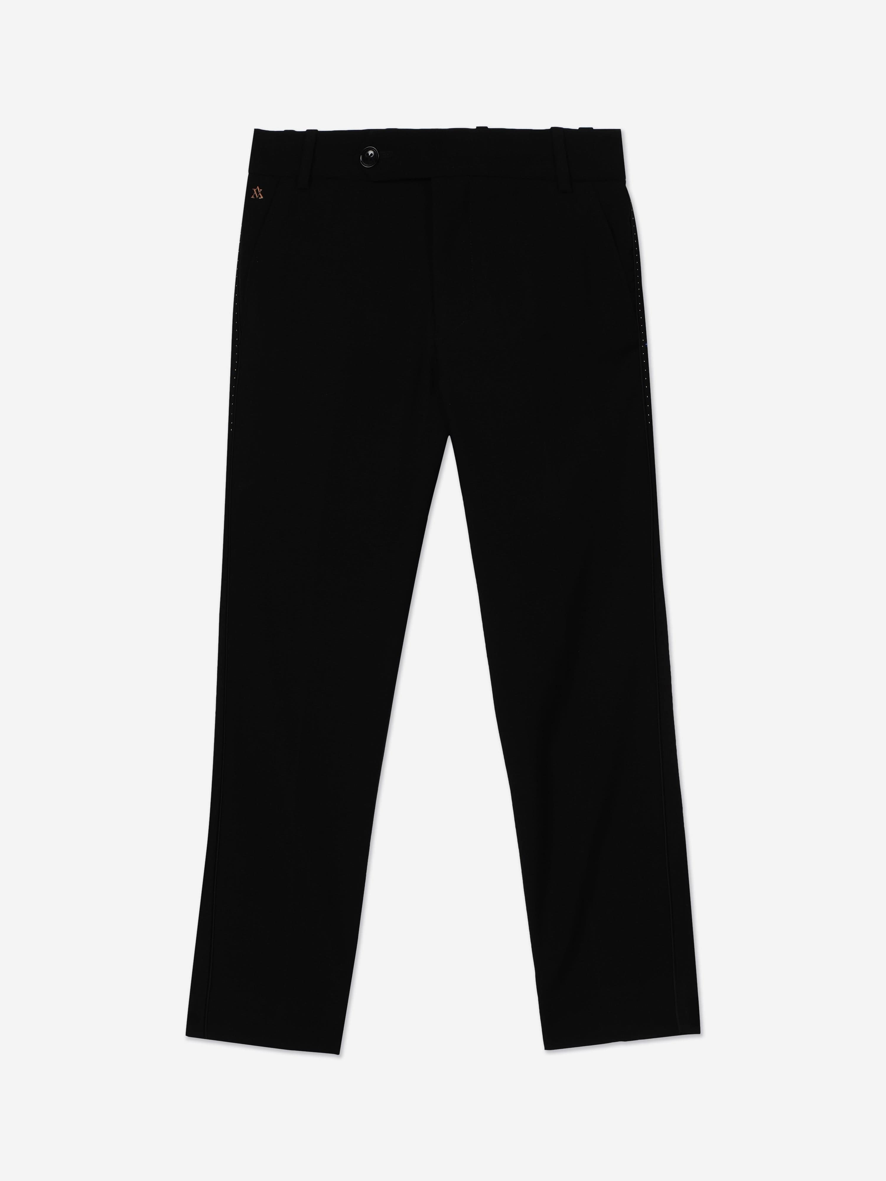 Maison Ava Boys Wool Blend Tristan Trousers in Black Outlet Low Shipping Fee
