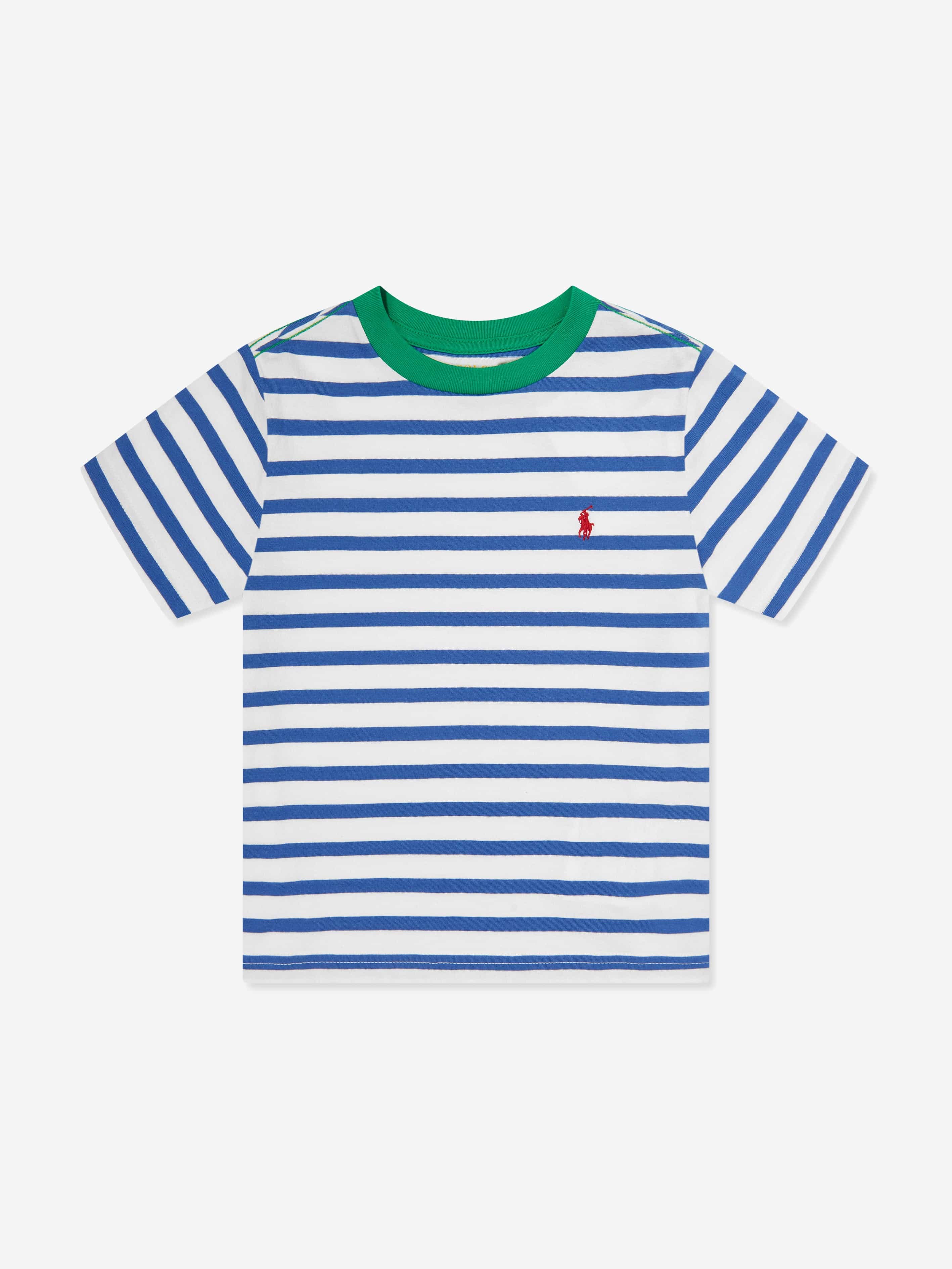 Boys Striped Logo T-Shirt in Blue Discount Footlocker Pictures