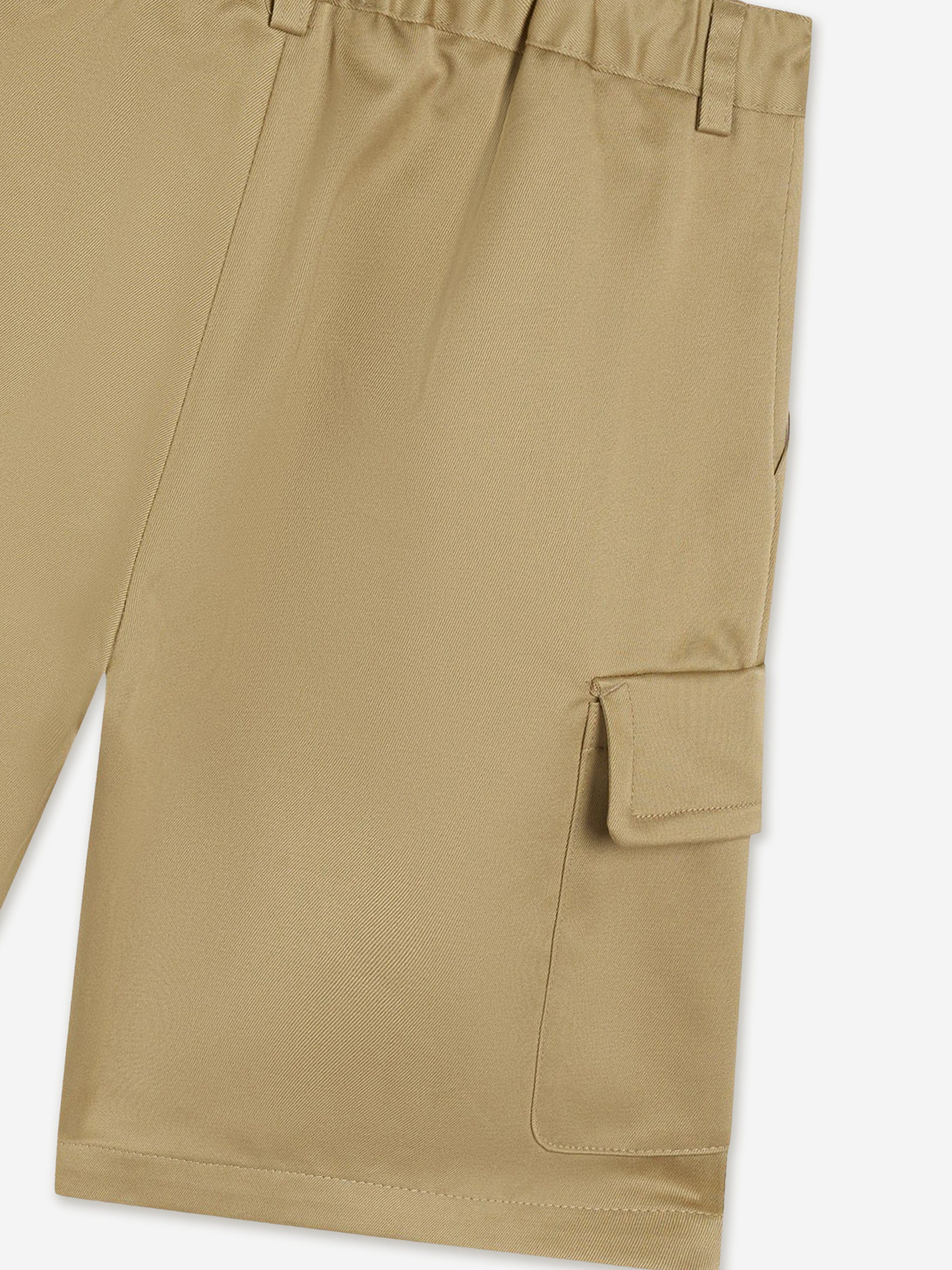 Versace Boys Logo Cargo Shorts in Beige Footlocker Online