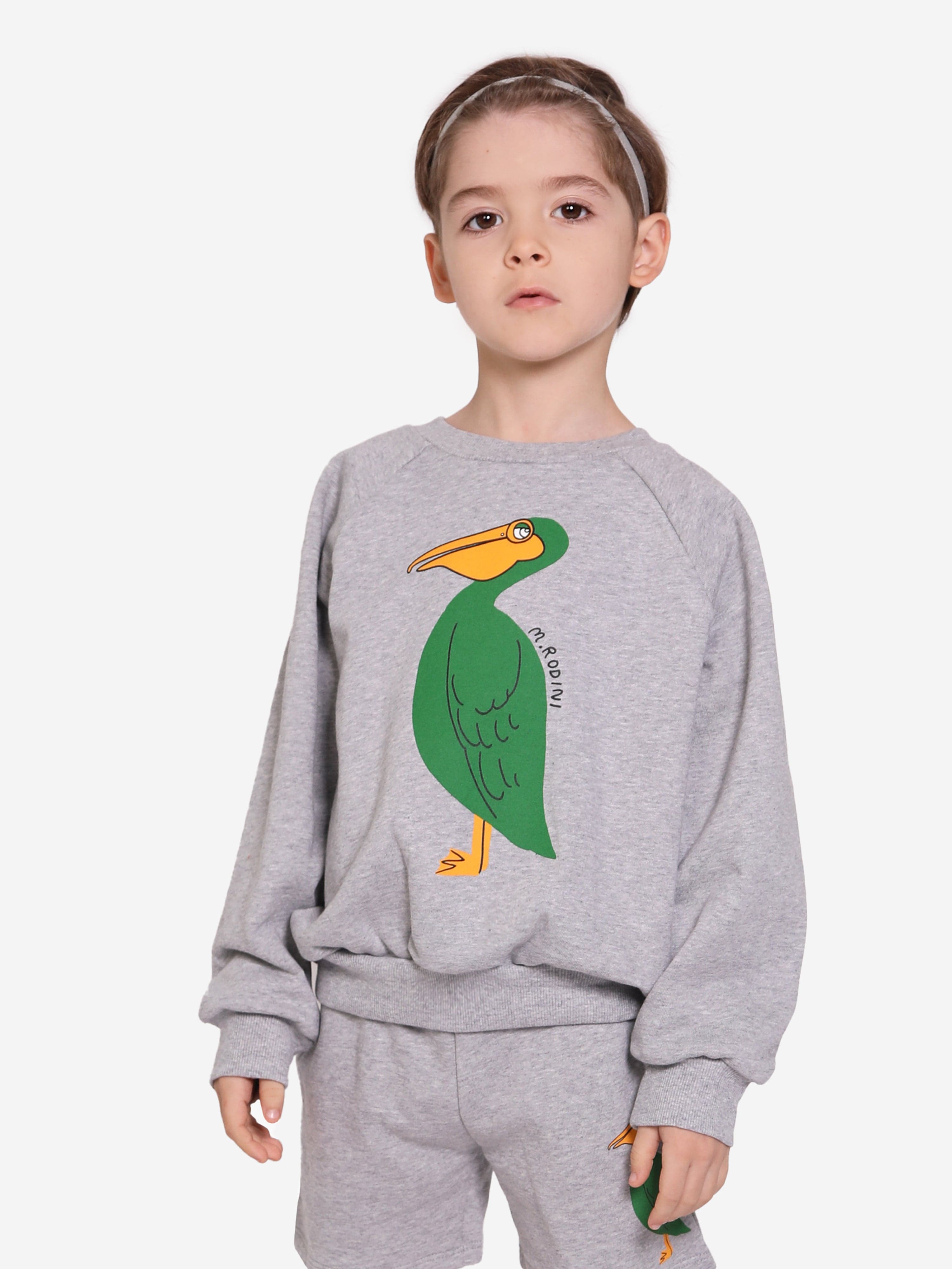 Mini Rodini Kids Pelican Sweatshirt in Grey Cheap Pice Wholesale