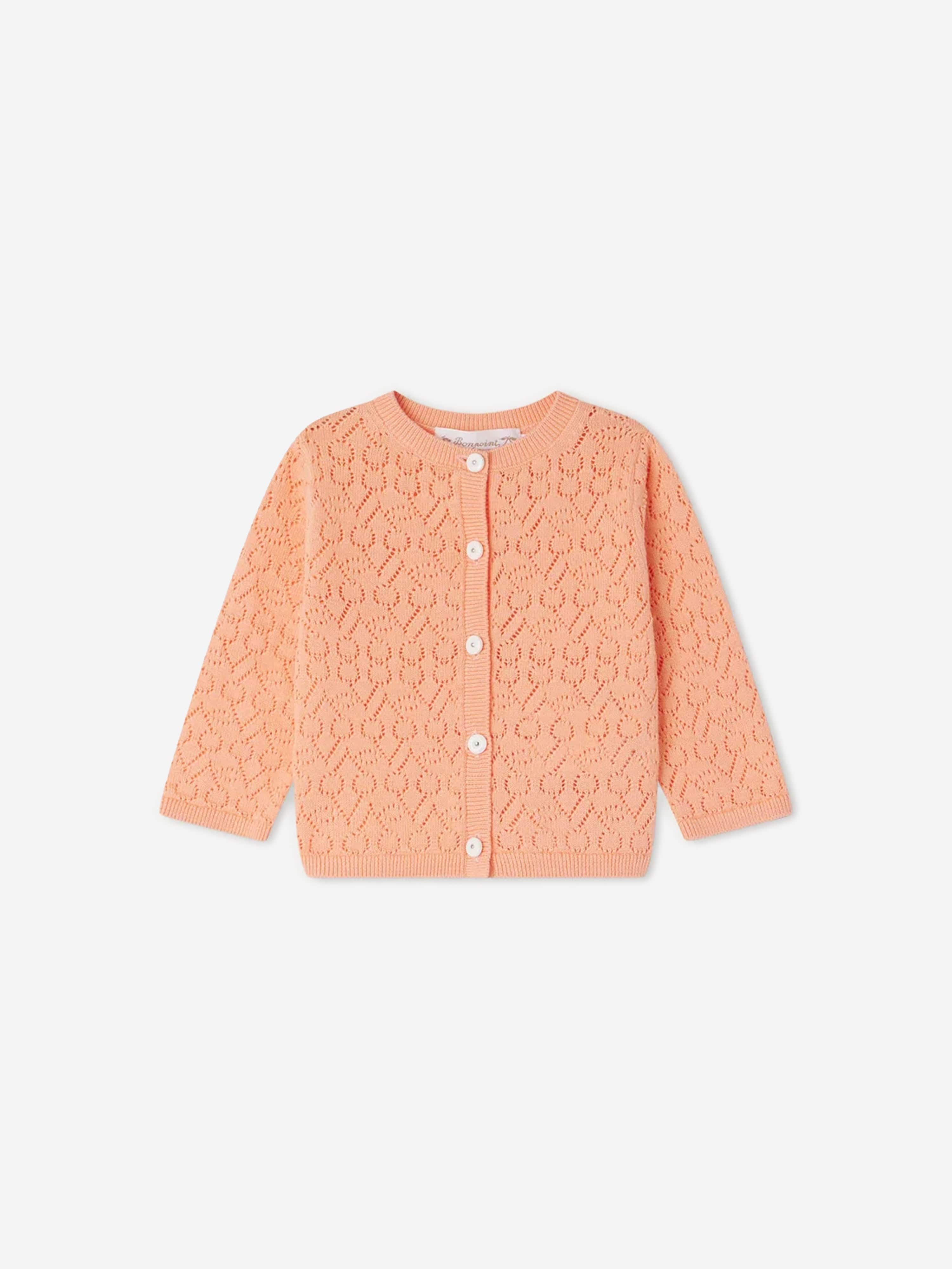 Bonpoint Baby Girls Clayel Cardigan in Orange Cheap Amazon