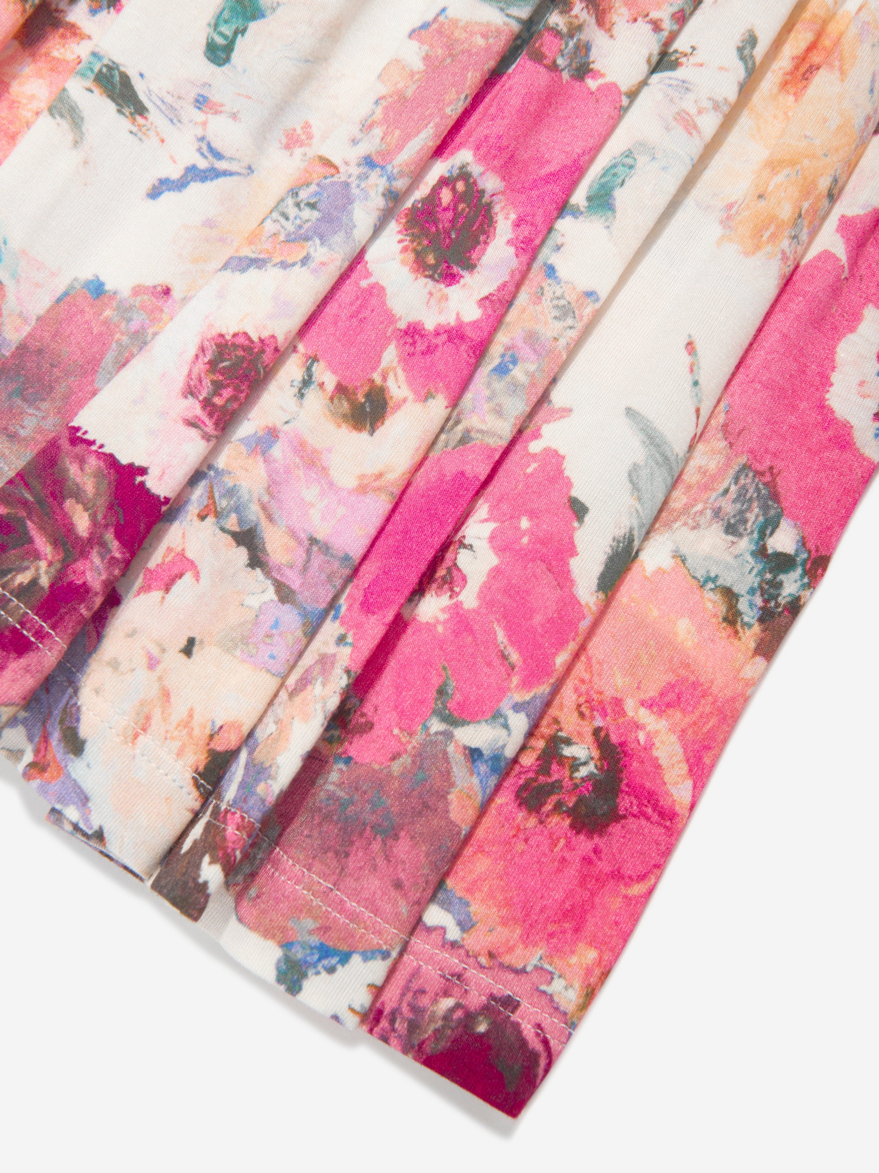 Marchesa Girls Logo Embroidered Floral Dress in Multicolour Discount Shop For