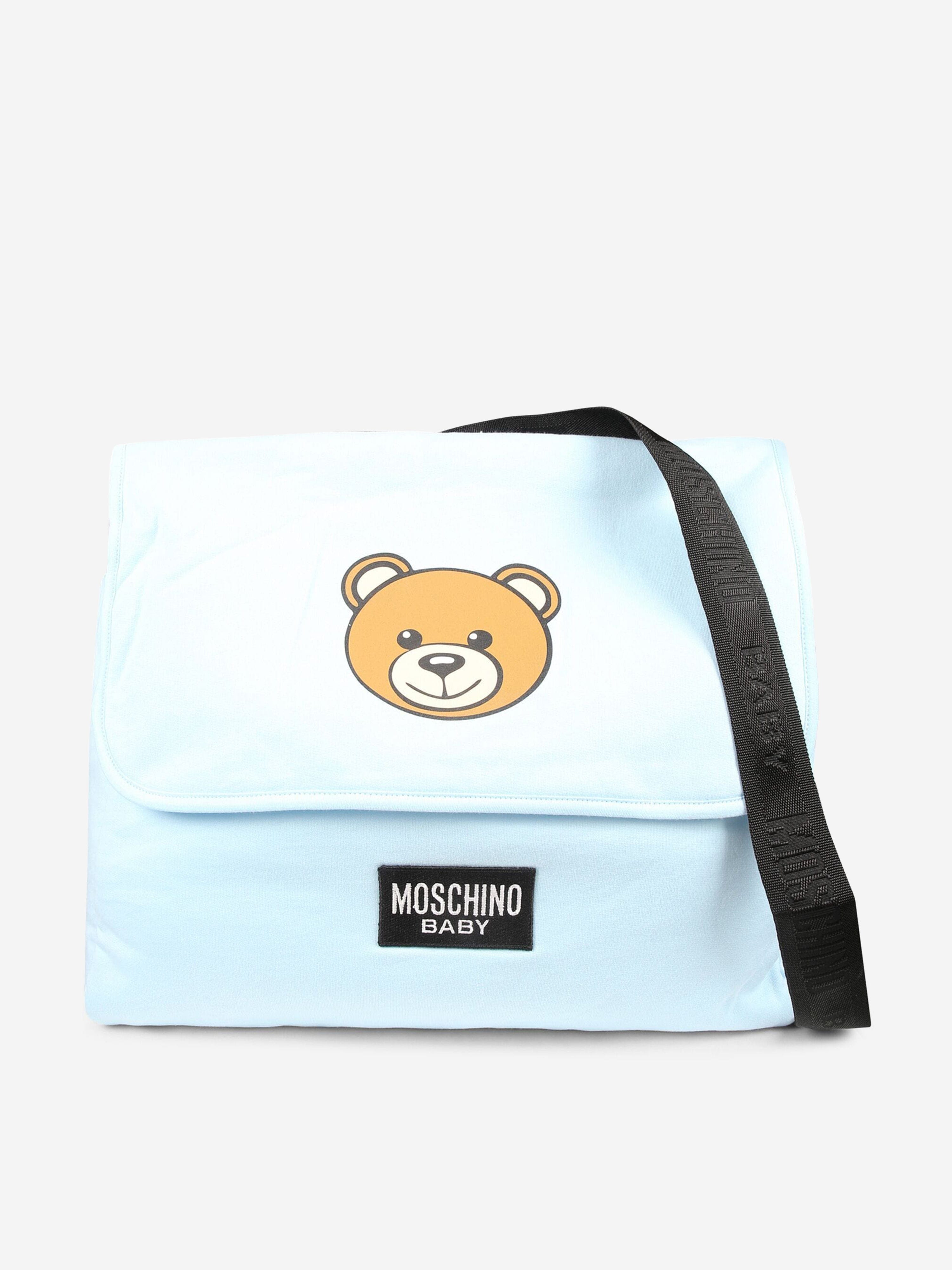 Moschino Baby Boys Bear Logo Changing Bag in Blue (60cm) Clearance Purchase