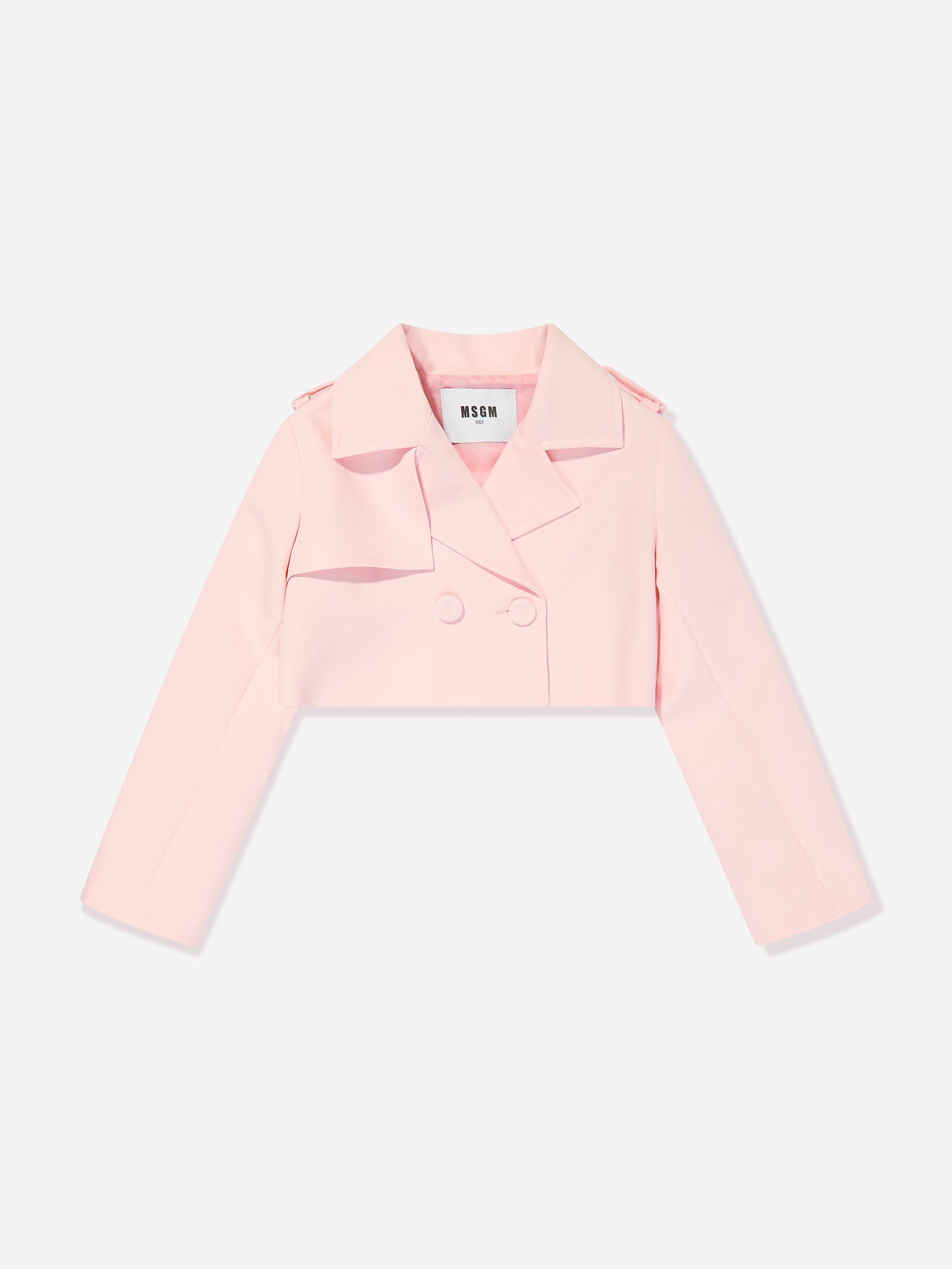 MSGM Girls Technical Fabric Jacket in Pink Online Cheap Quality