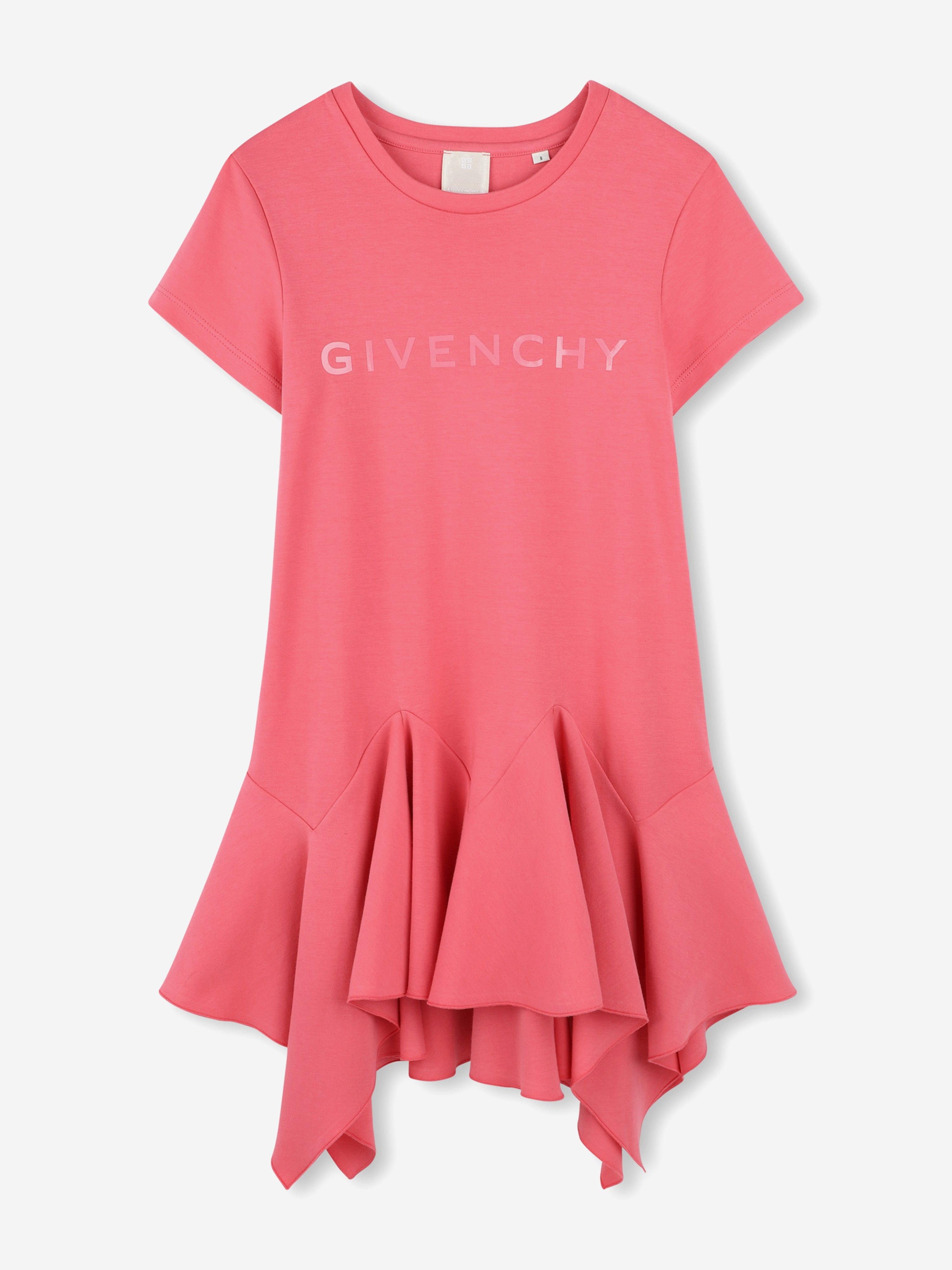 Girls Logo Ruffle Dress in Pink Cheap Sale Outlet Store
