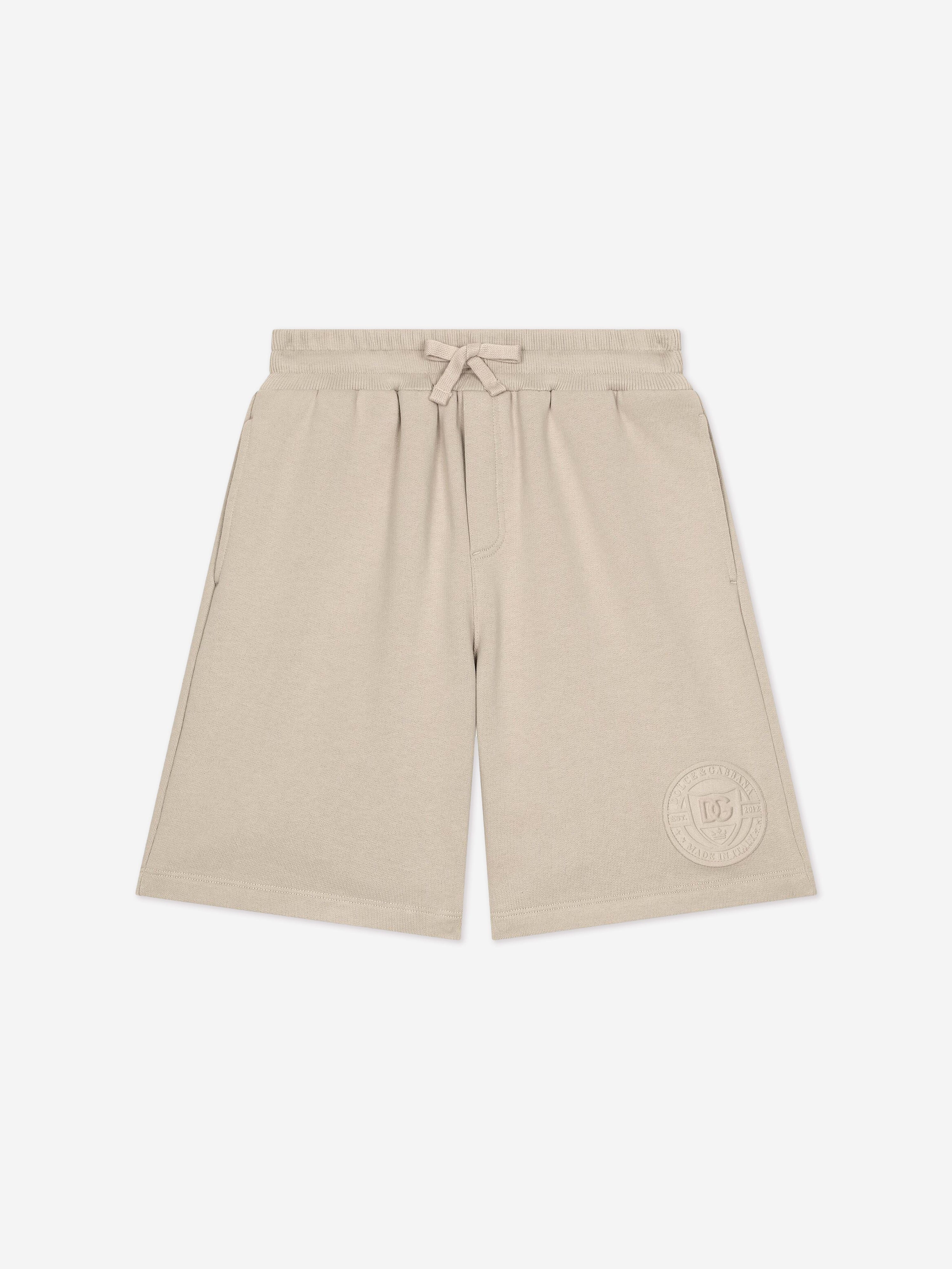 Dolce & Gabbana Boys Logo Bermuda Shorts in Beige Outlet New Arrival