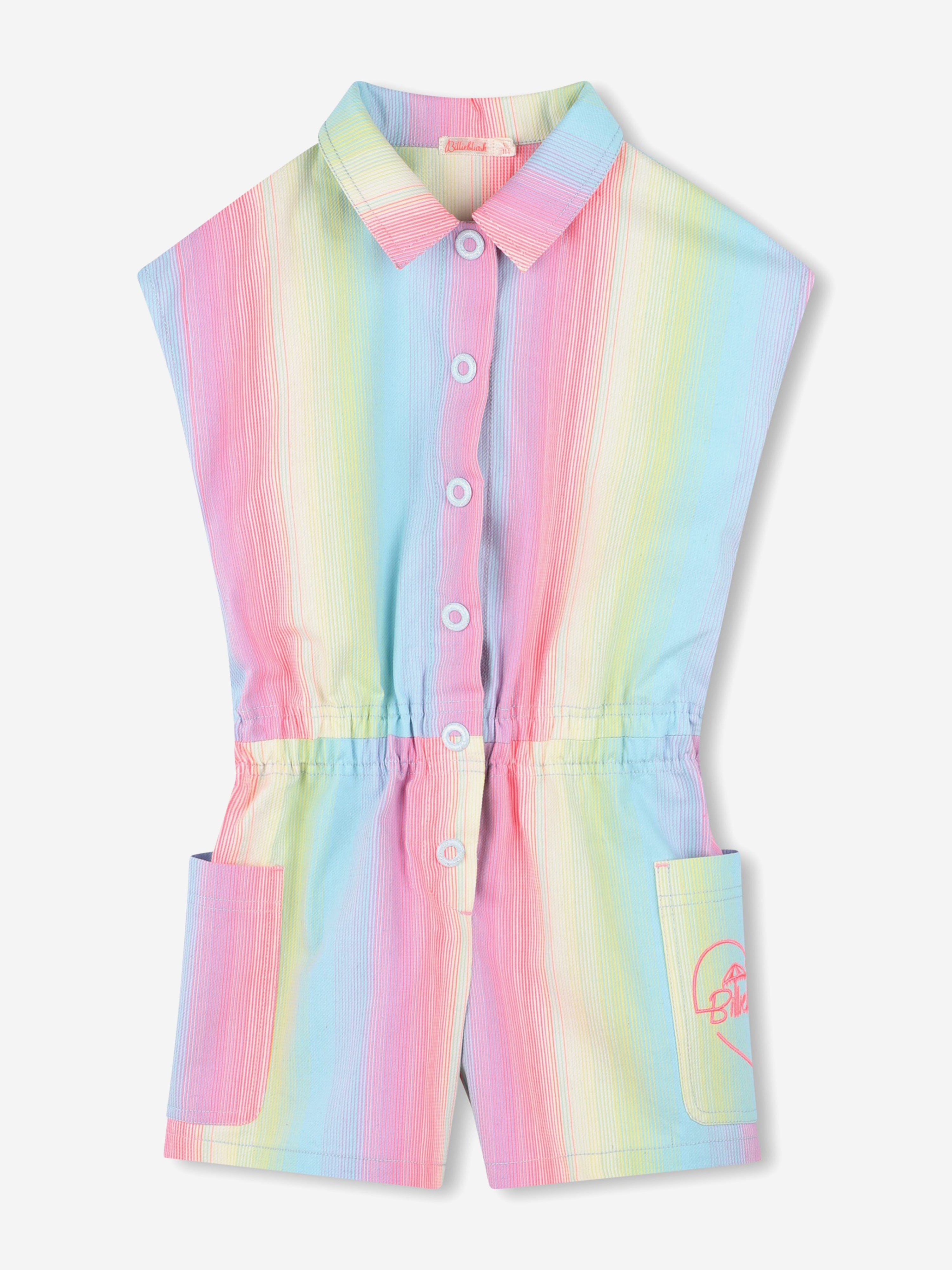 Girls Striped Playsuit in Multicolour Sale Recommend