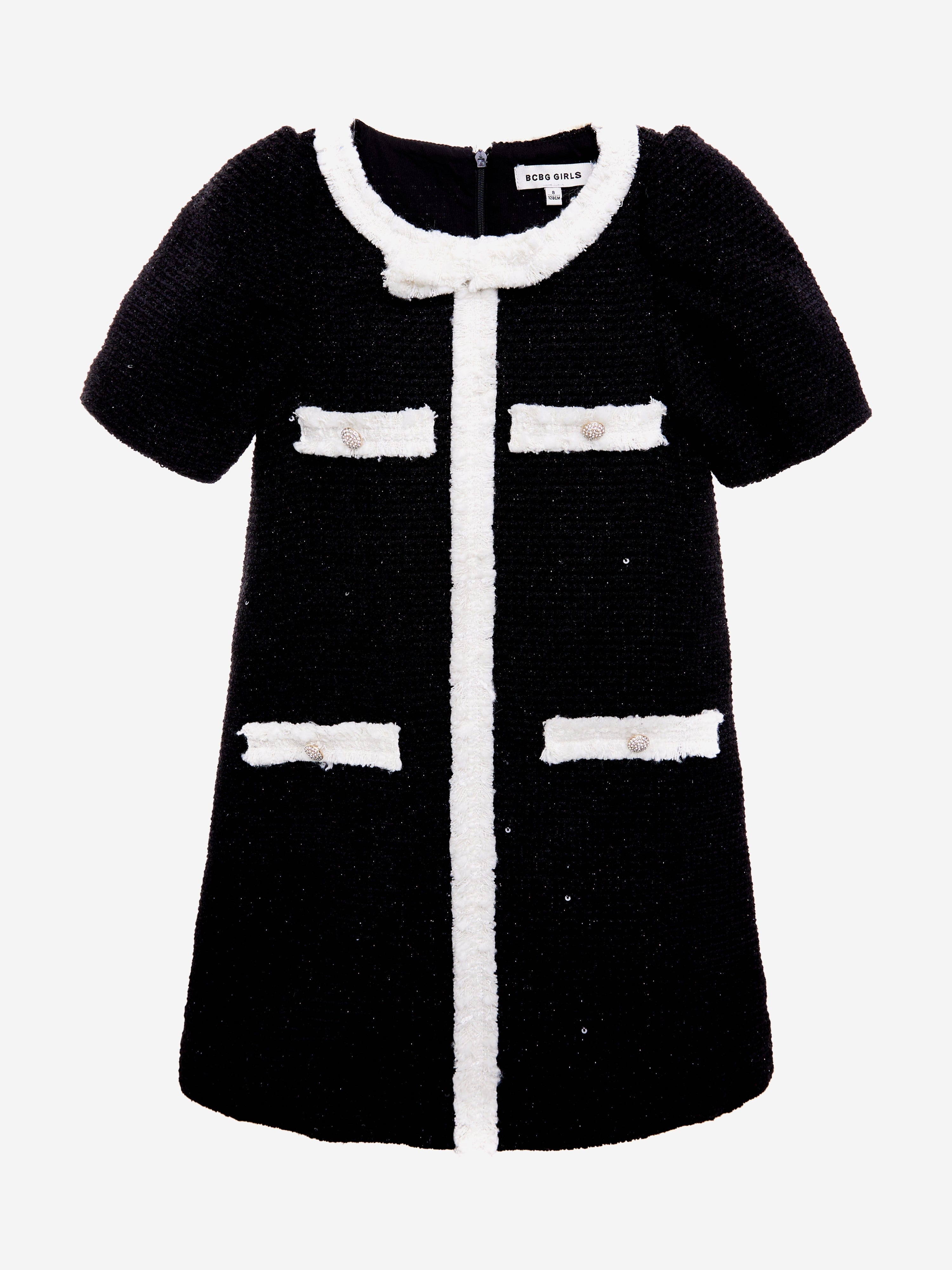BCBG Girls Tweed Dress in Black Genuine Cheap Pice