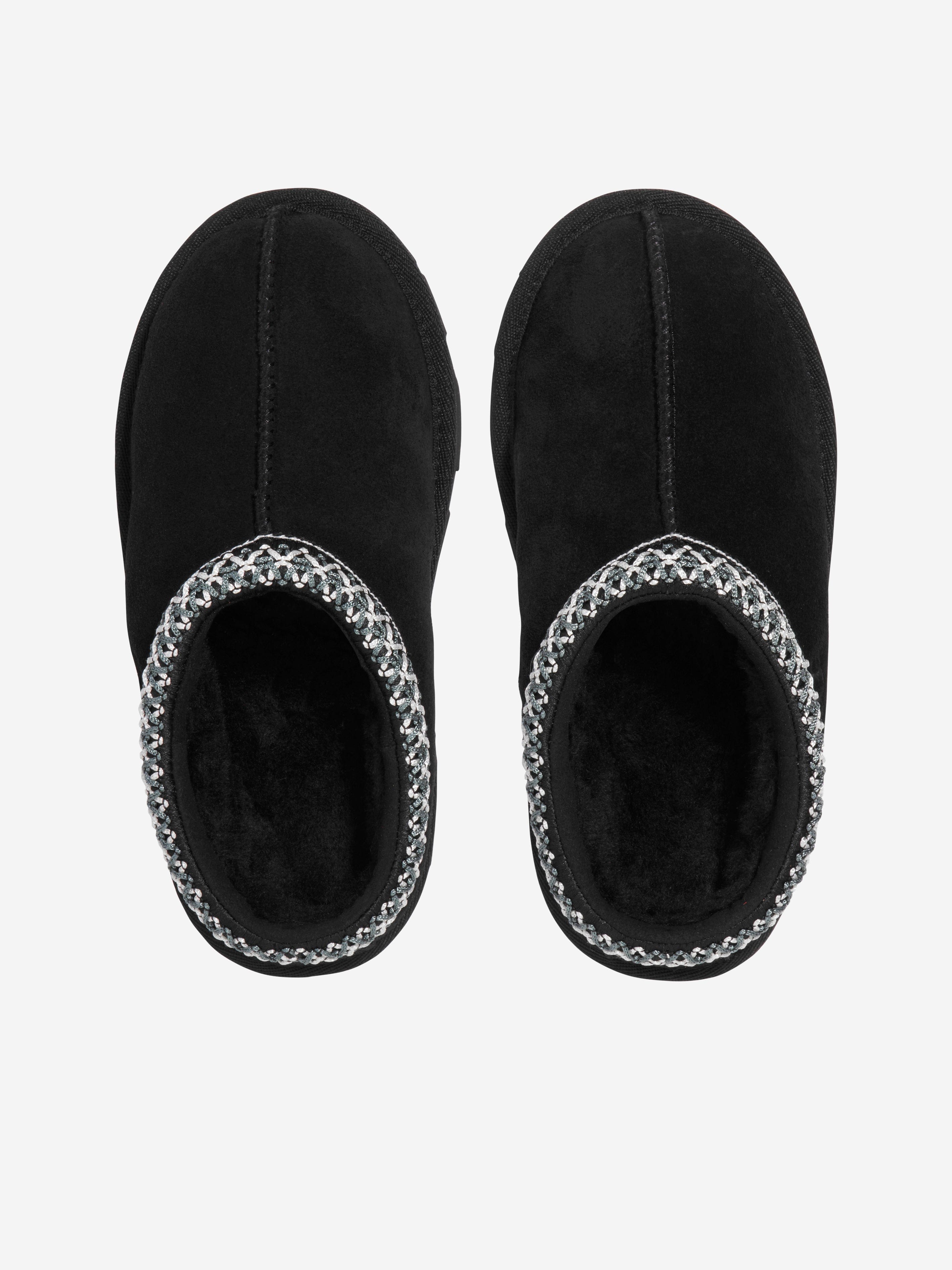 UGG Kids Tasman II Slippers in Black Finishline