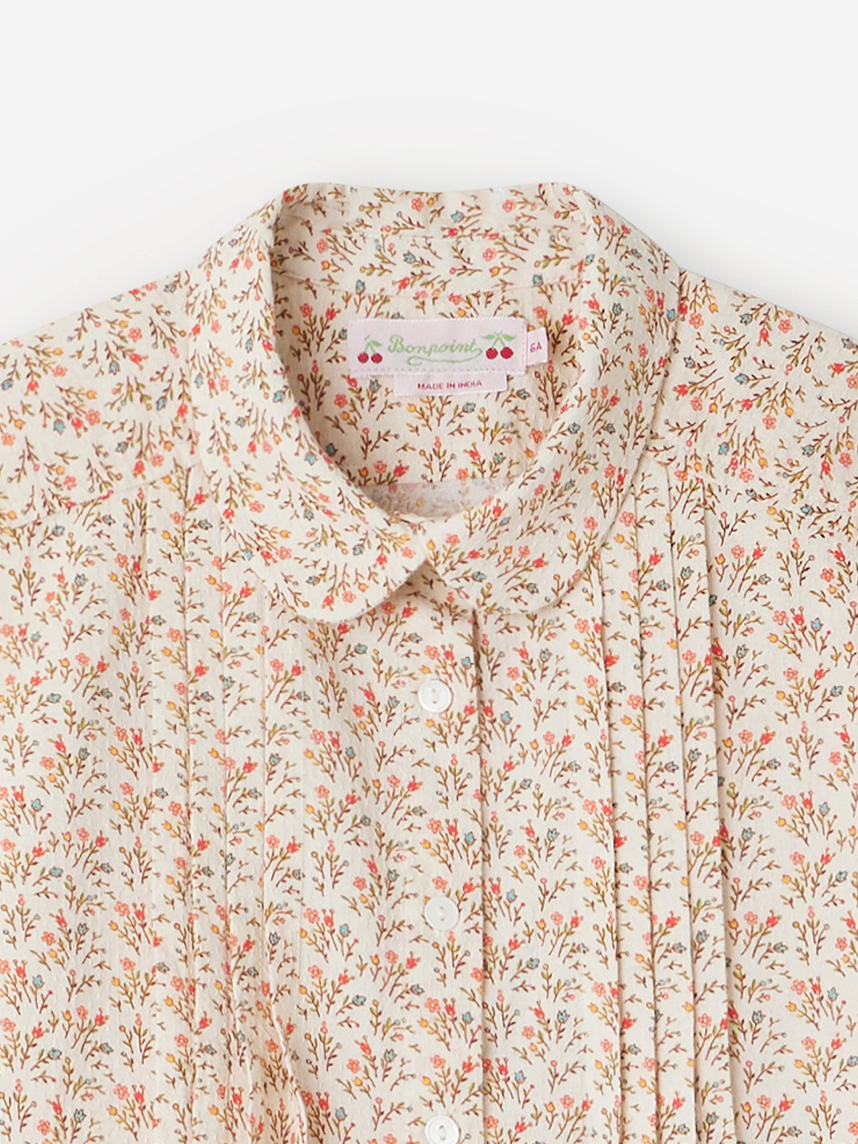 Bonpoint Girls Fiammetta Blouse in Beige Shop For Online