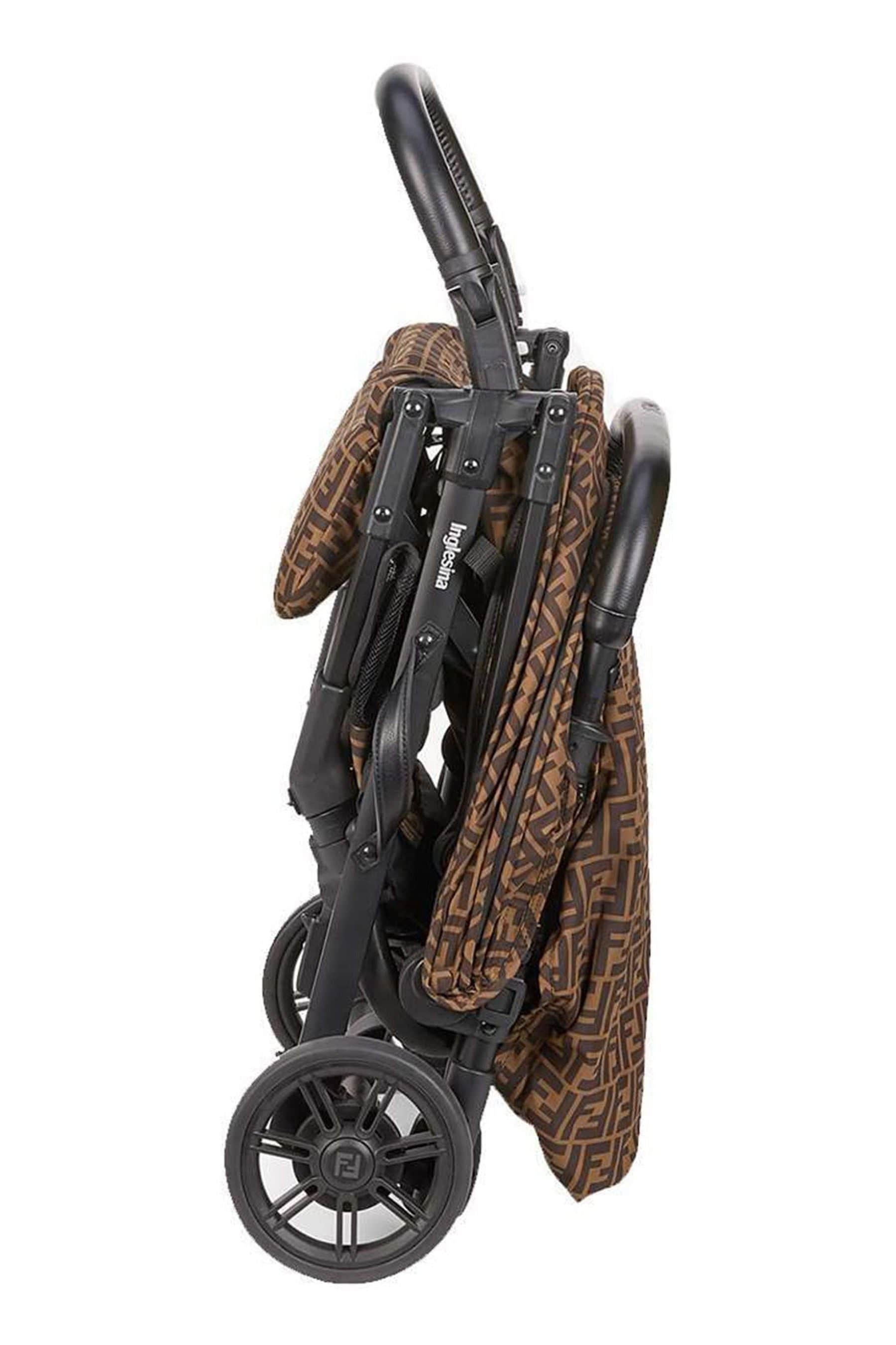 Fendi Baby Zucca Logo Baby Stroller in Brown Discount Big Sale