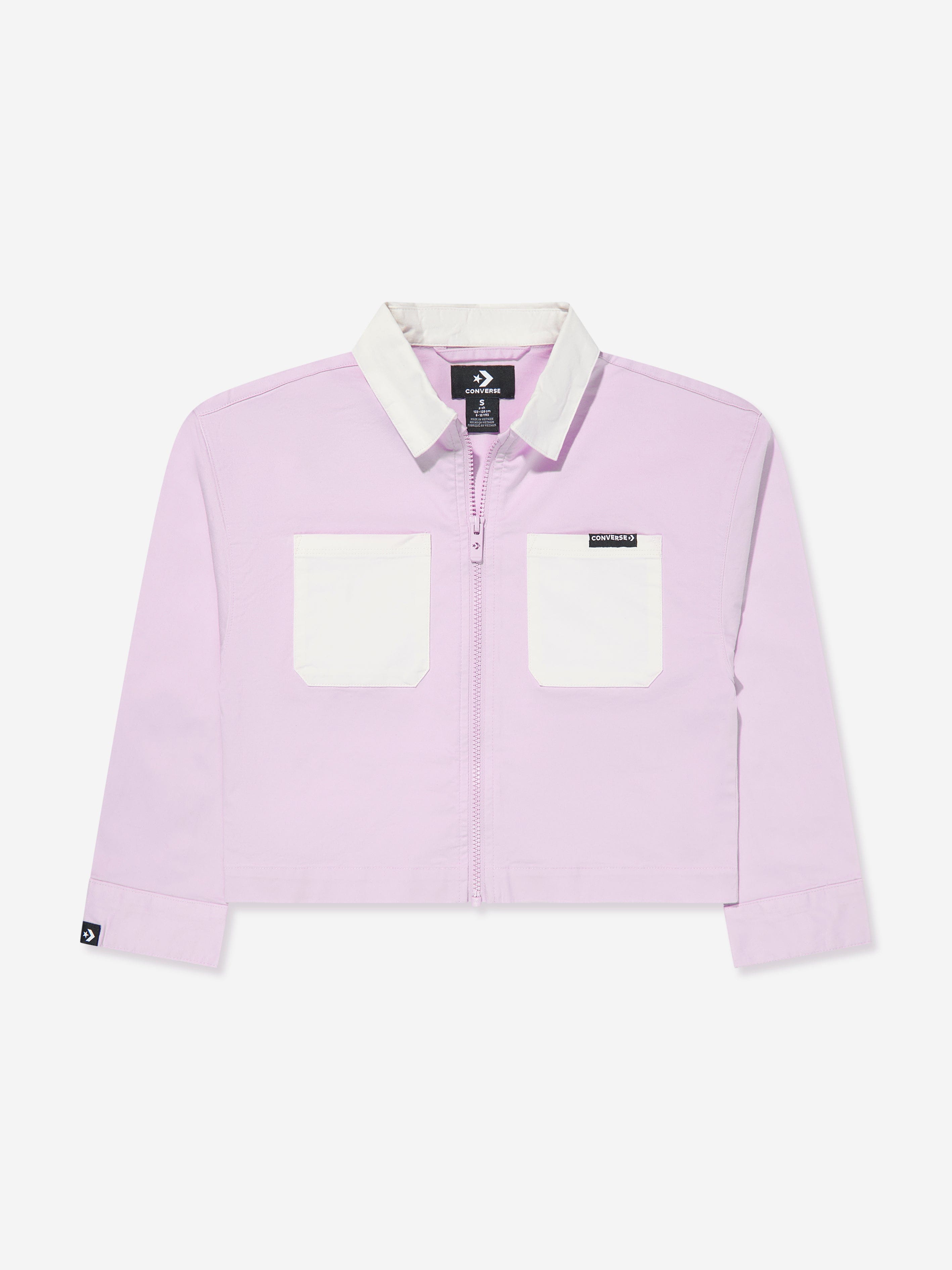 Converse Girls Colourblock Zip Up Jacket in Purple 2025 Cheap Online