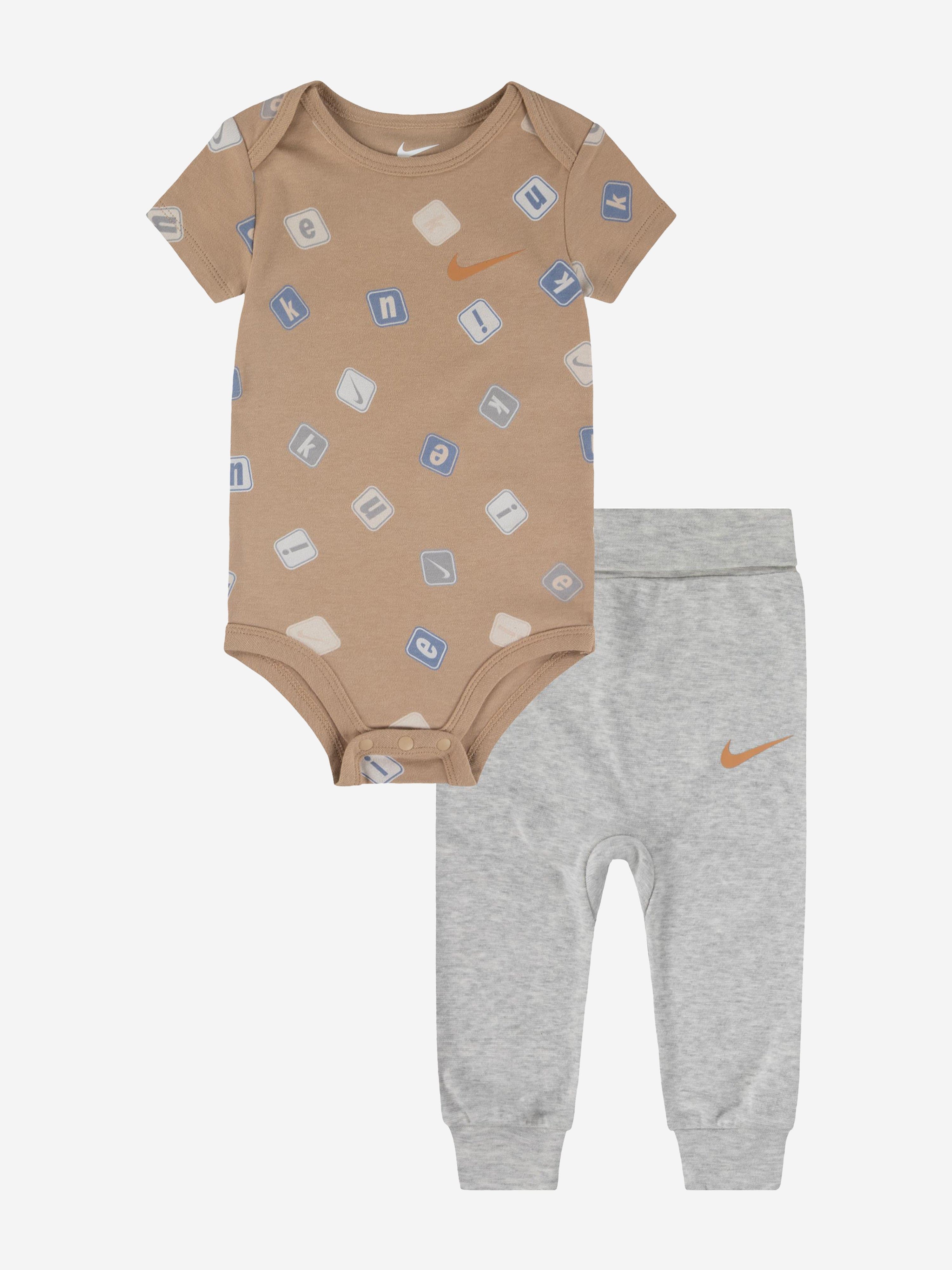 Nike Baby AOP Bodysuit And Leggings Set in Beige New Arrival Cheap Online