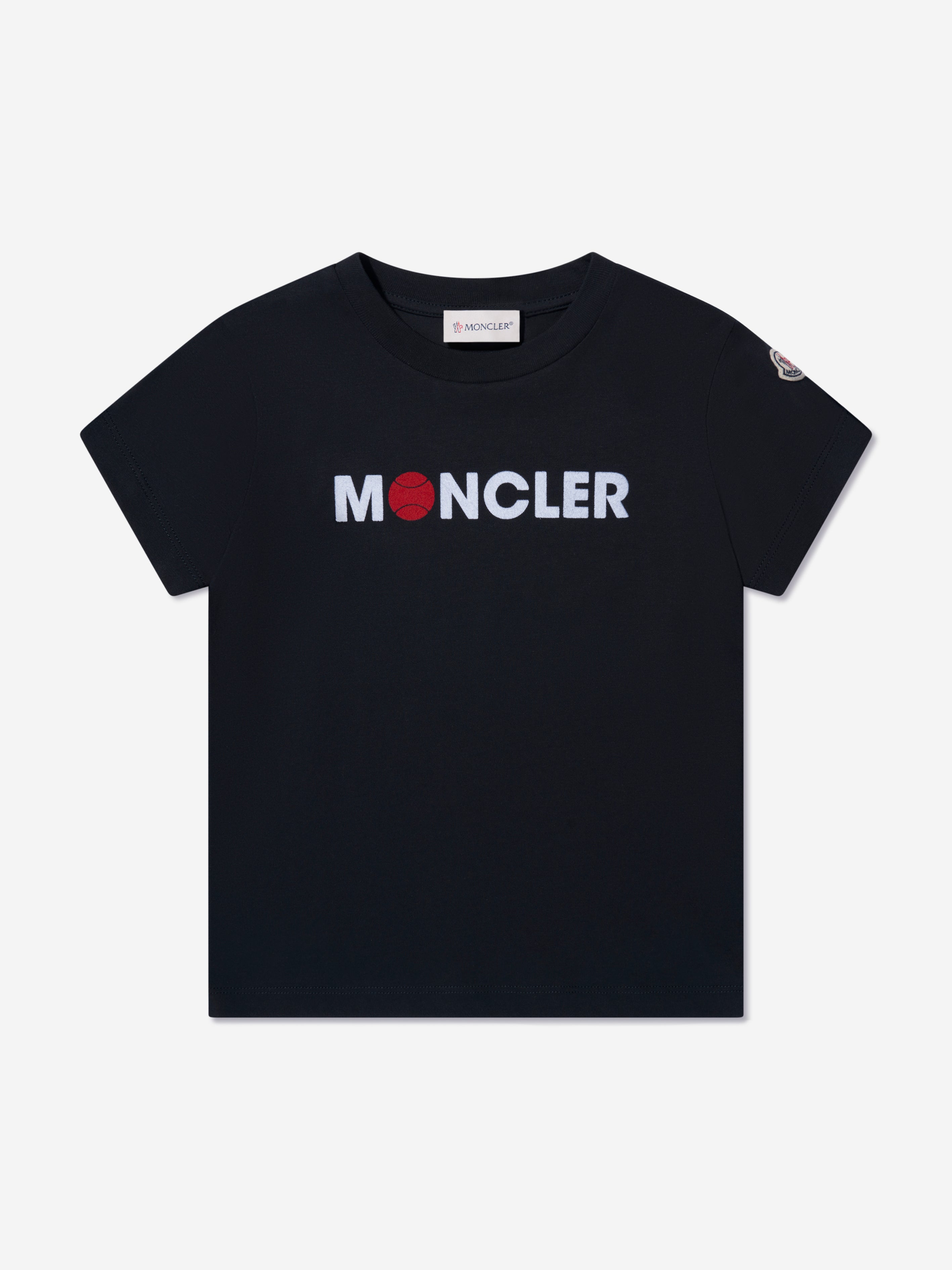 Moncler Enfant Boys Basketball Logo T-Shirt in Navy Cheap Pice Wholesale Pice