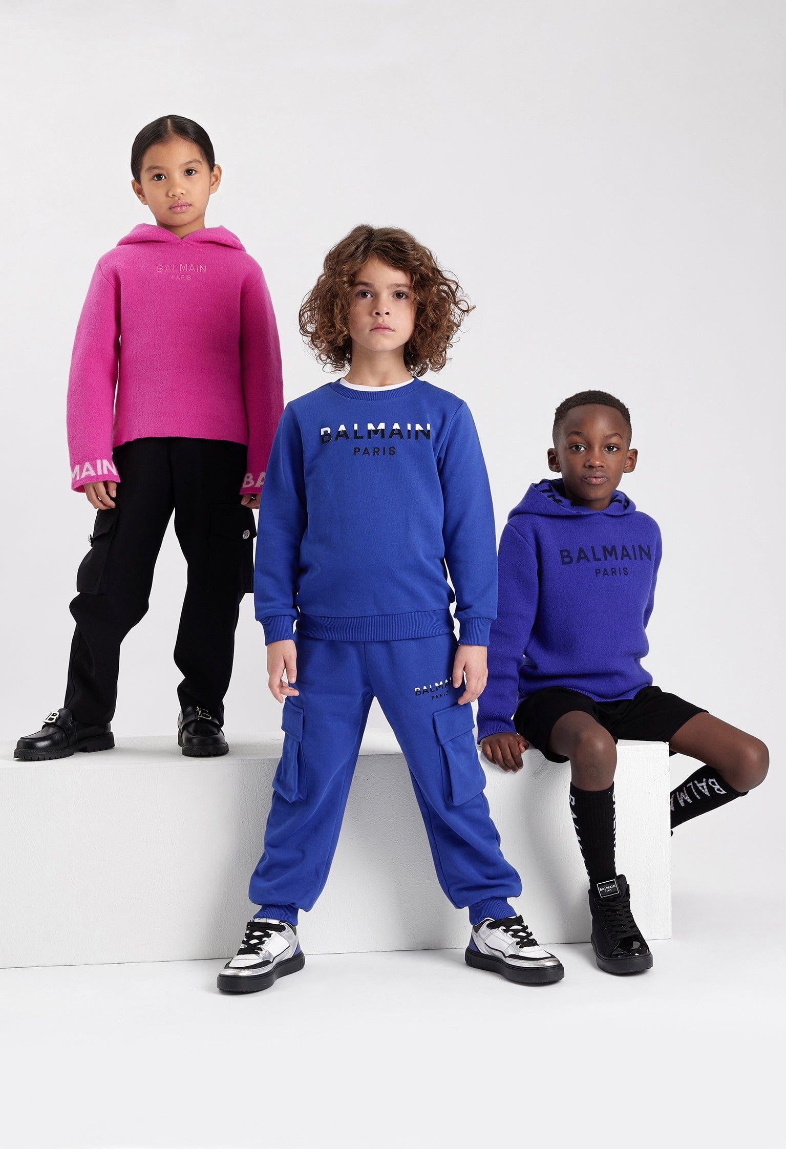 Balmain Boys Cargo Joggers in Blue Sale Deals