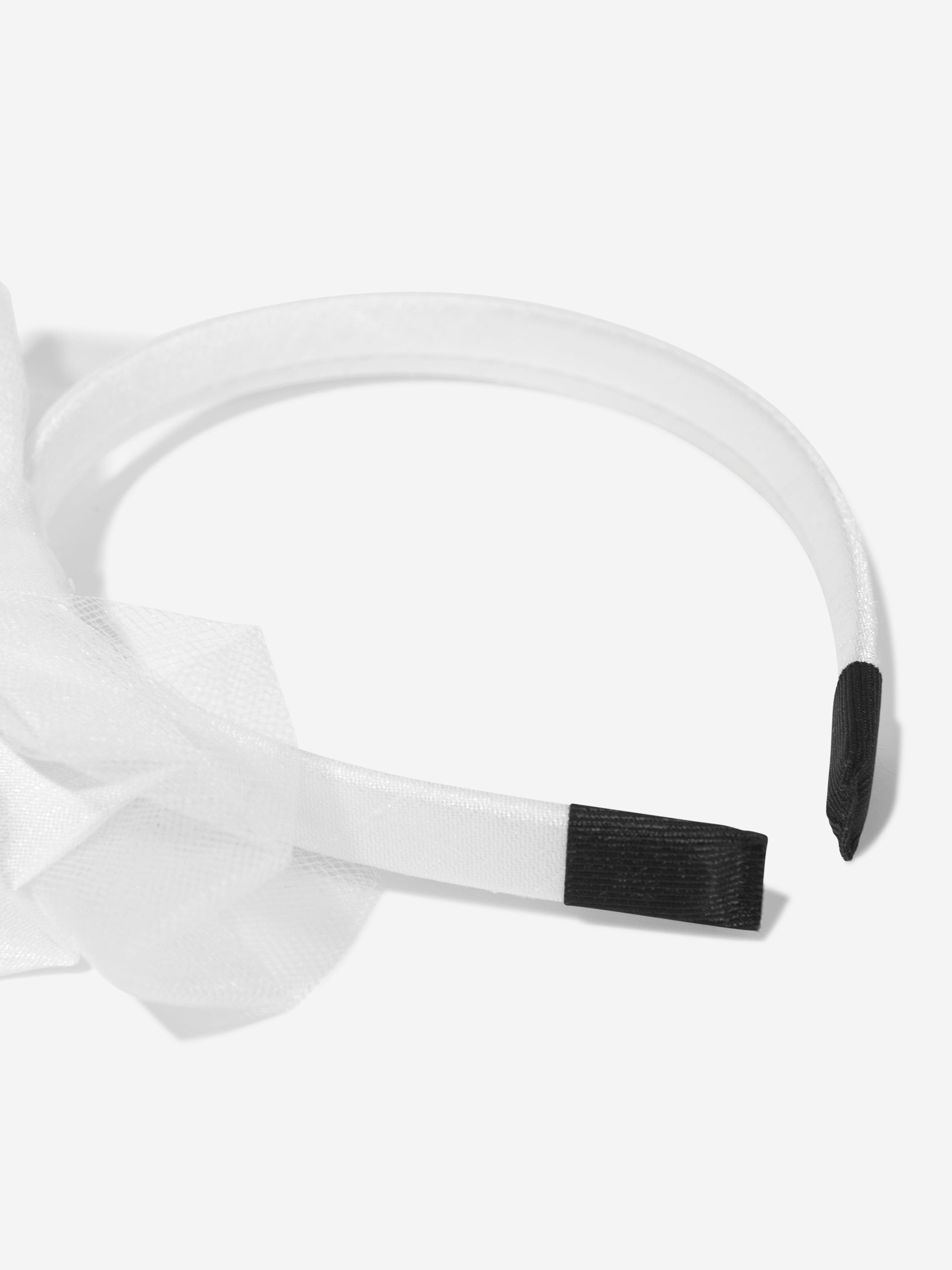 Rachel Riley Girls Tulle Bow Headband in Ivory Buy Cheap Pay With Visa