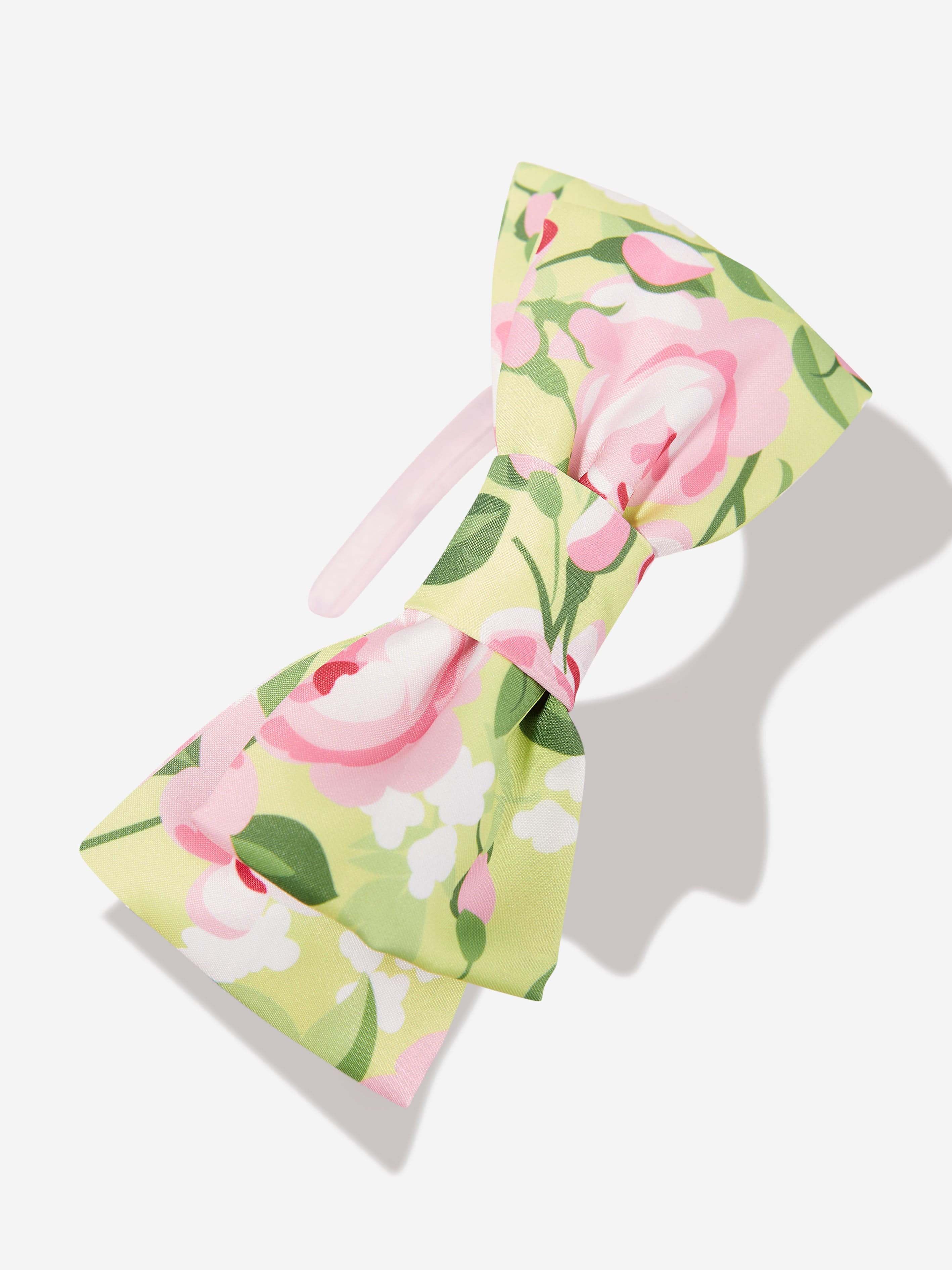 Mama Luma Girls Flower Print Headband in Yellow Sale Wholesale Pice