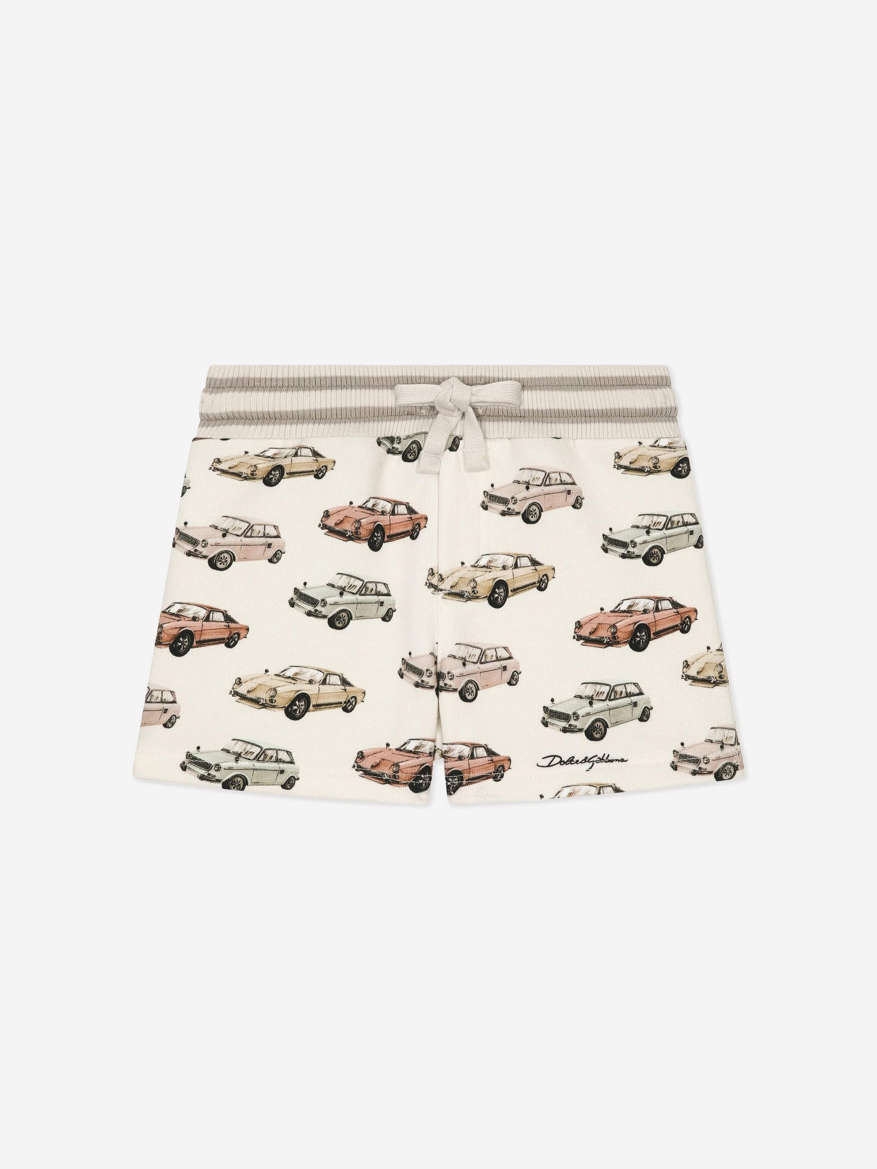 Dolce & Gabbana Baby Boys Car Print Shorts in Ivory Sale Affordable