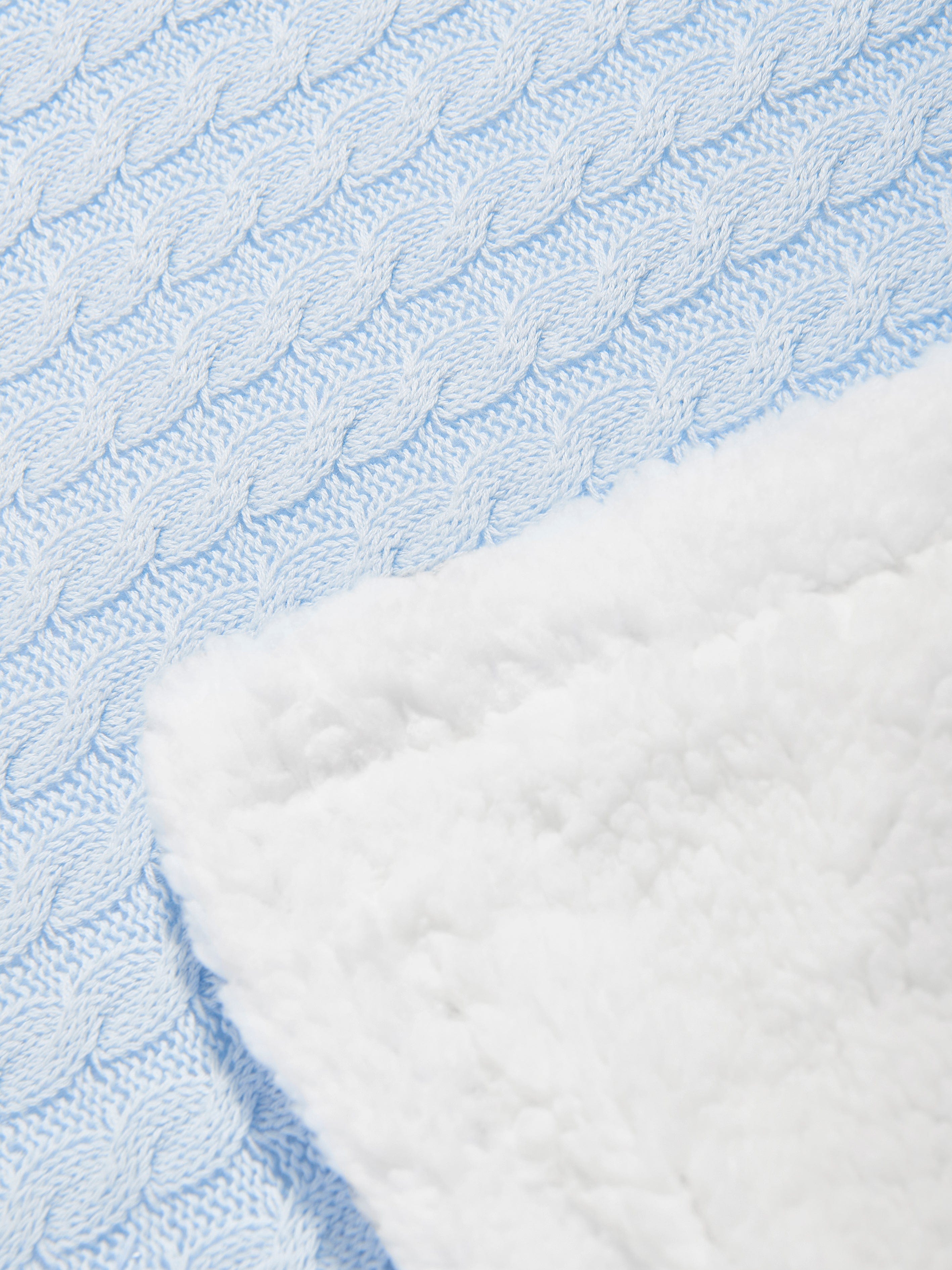 DKNY Baby Boys Sherpa Fleece Blanket in Blue (90cm) Clearance Geniue Stockist