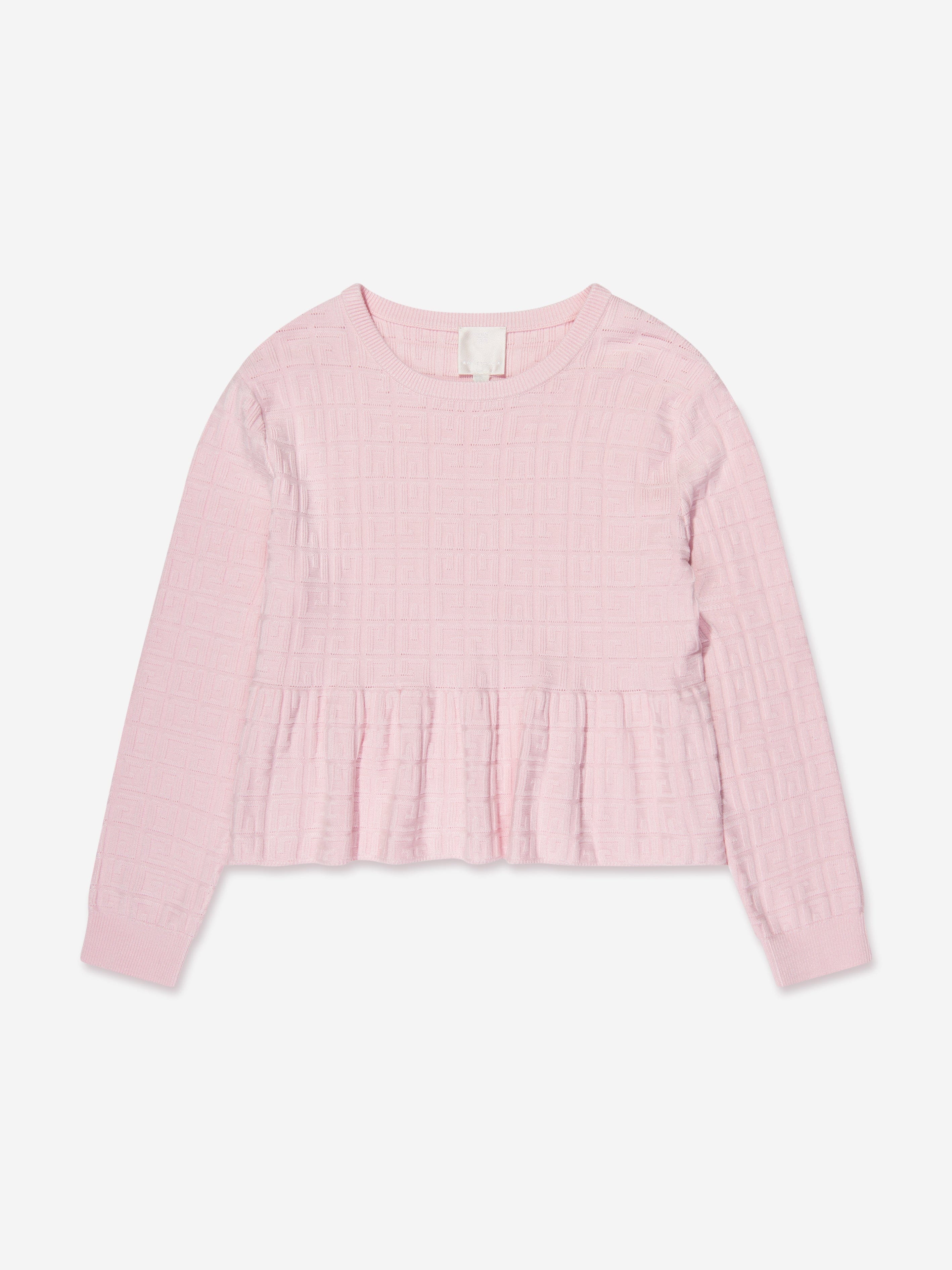 Givenchy Girls Knitted Logo Sweater in Pink Outlet With Paypal Order
