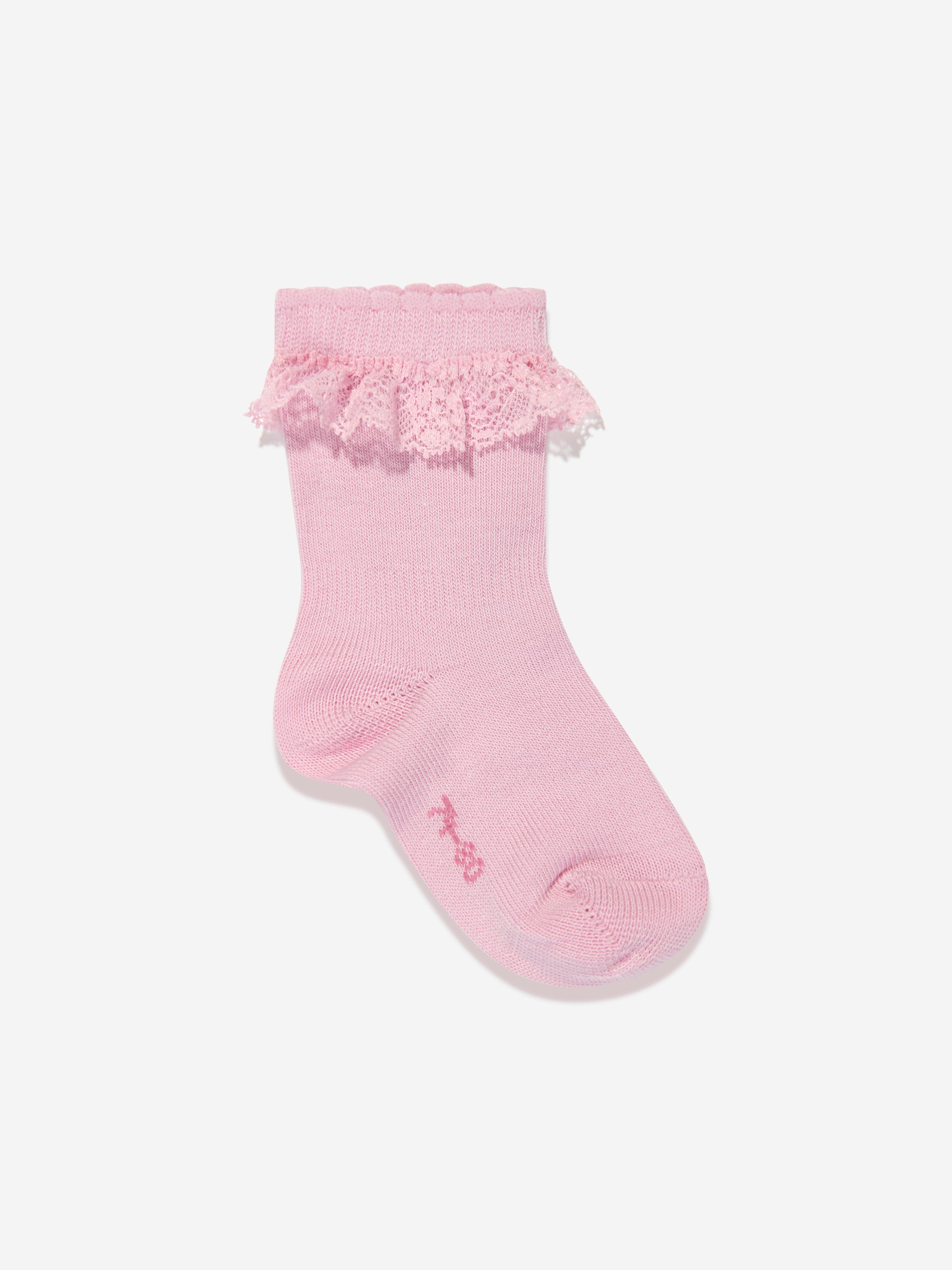 Falke Baby Girls Romantic Lace Socks in Pink Outlet