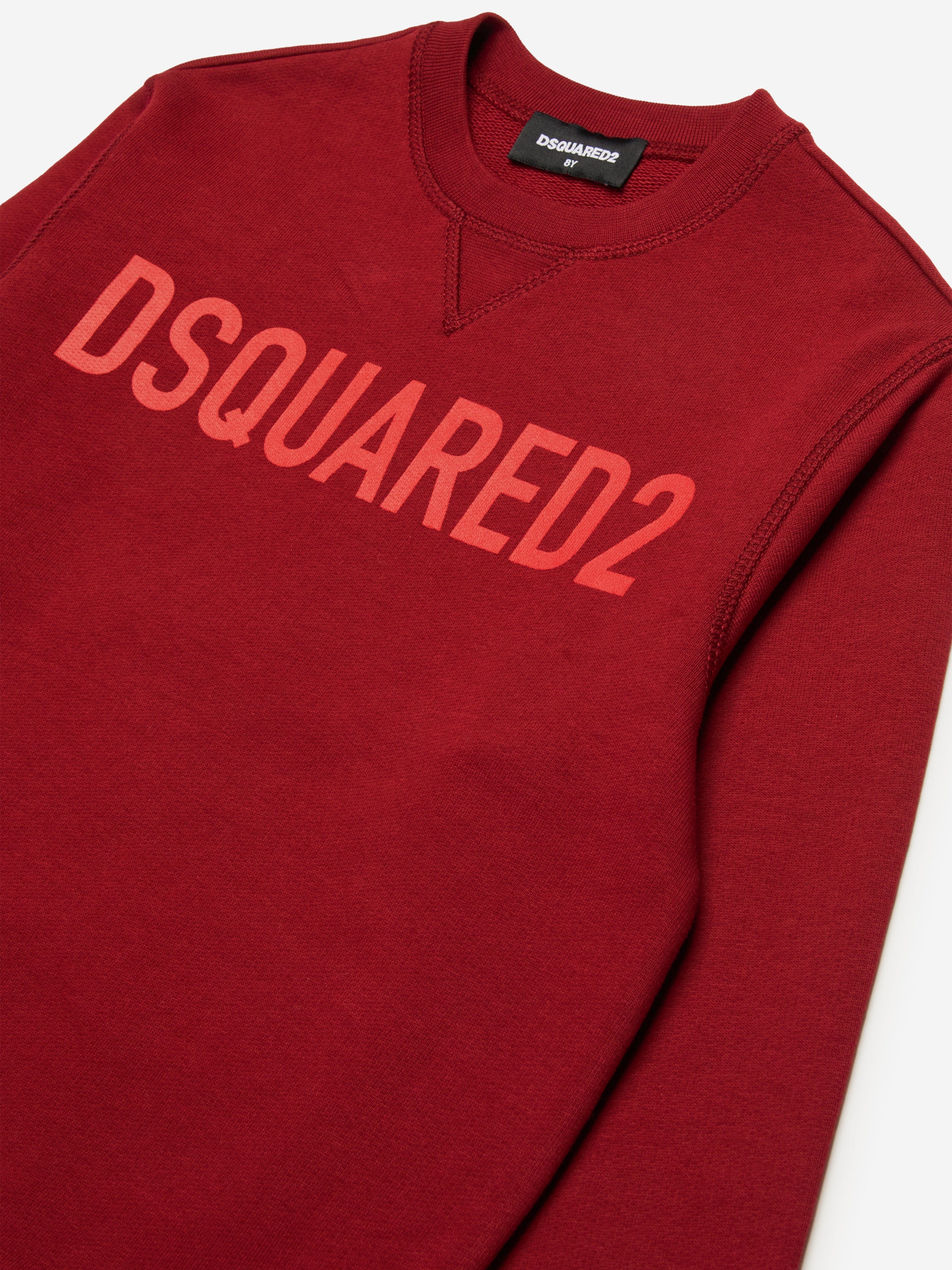 Dsquared2 Kids Logo Sweatshirt in Red Outlet Amazon