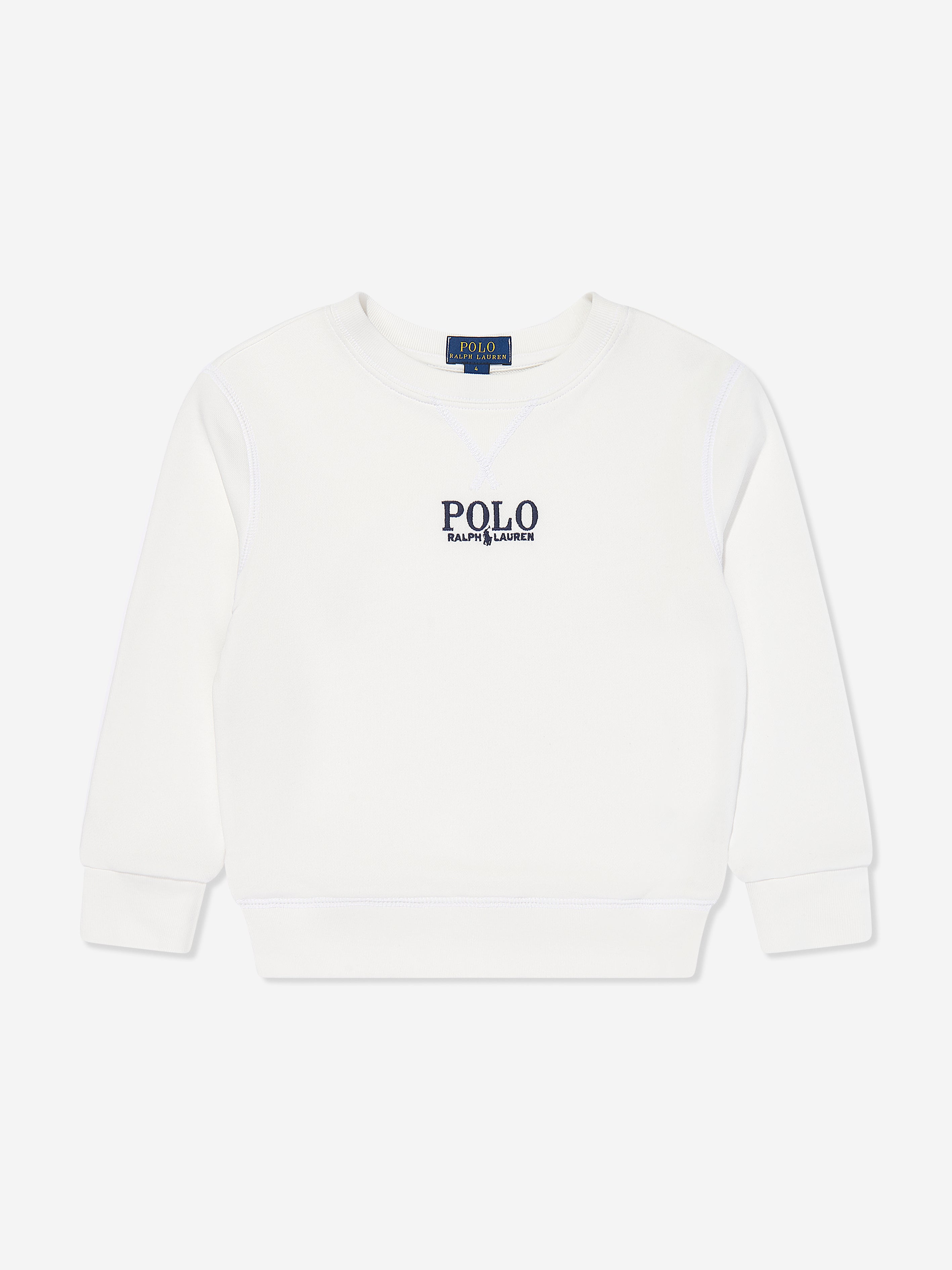 Boys Polo Sweatshirt in White Buy Cheap Affordable