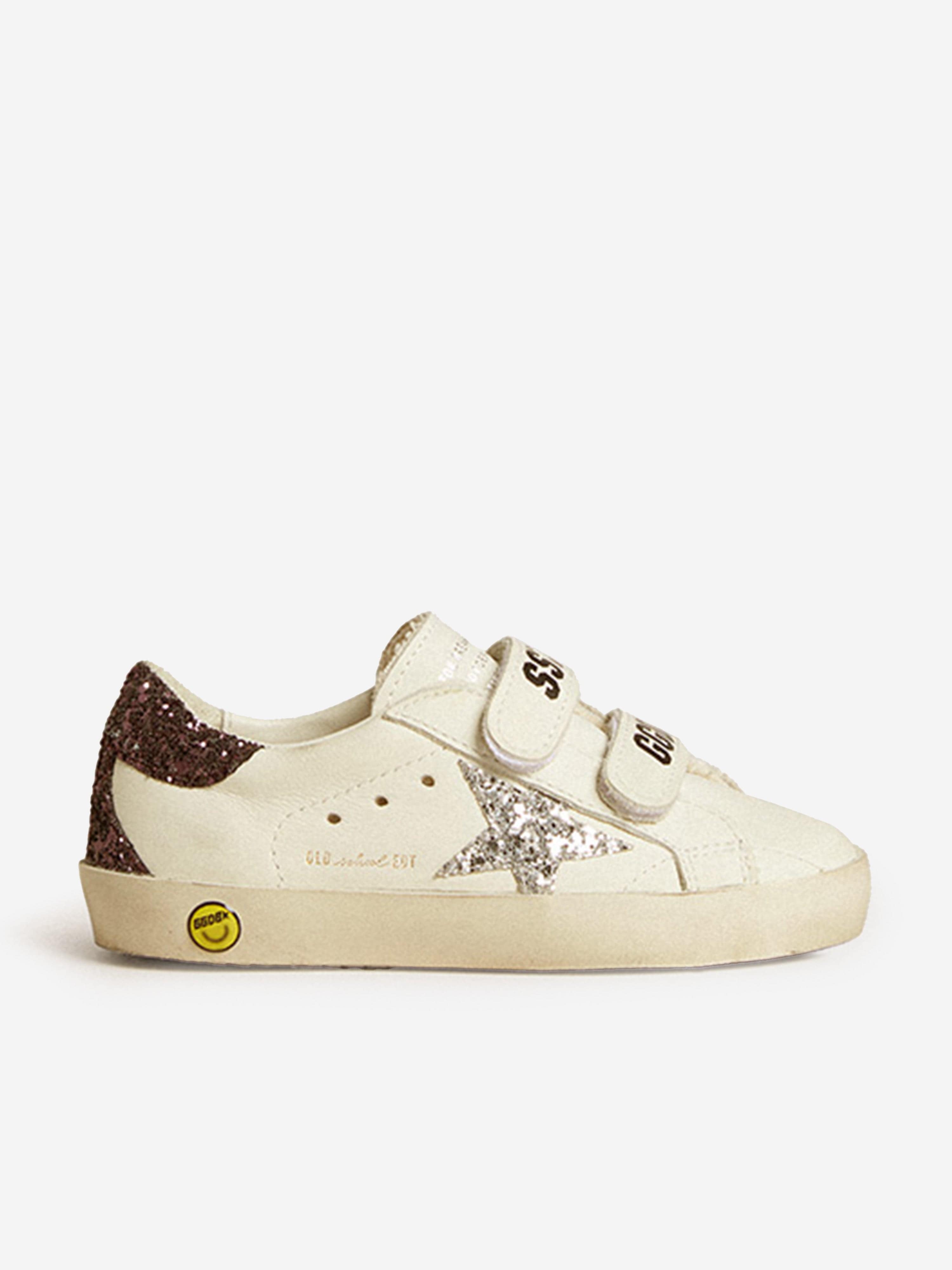 Girls Leather Old School Classic Trainers in White Geniue Stockist Cheap Online