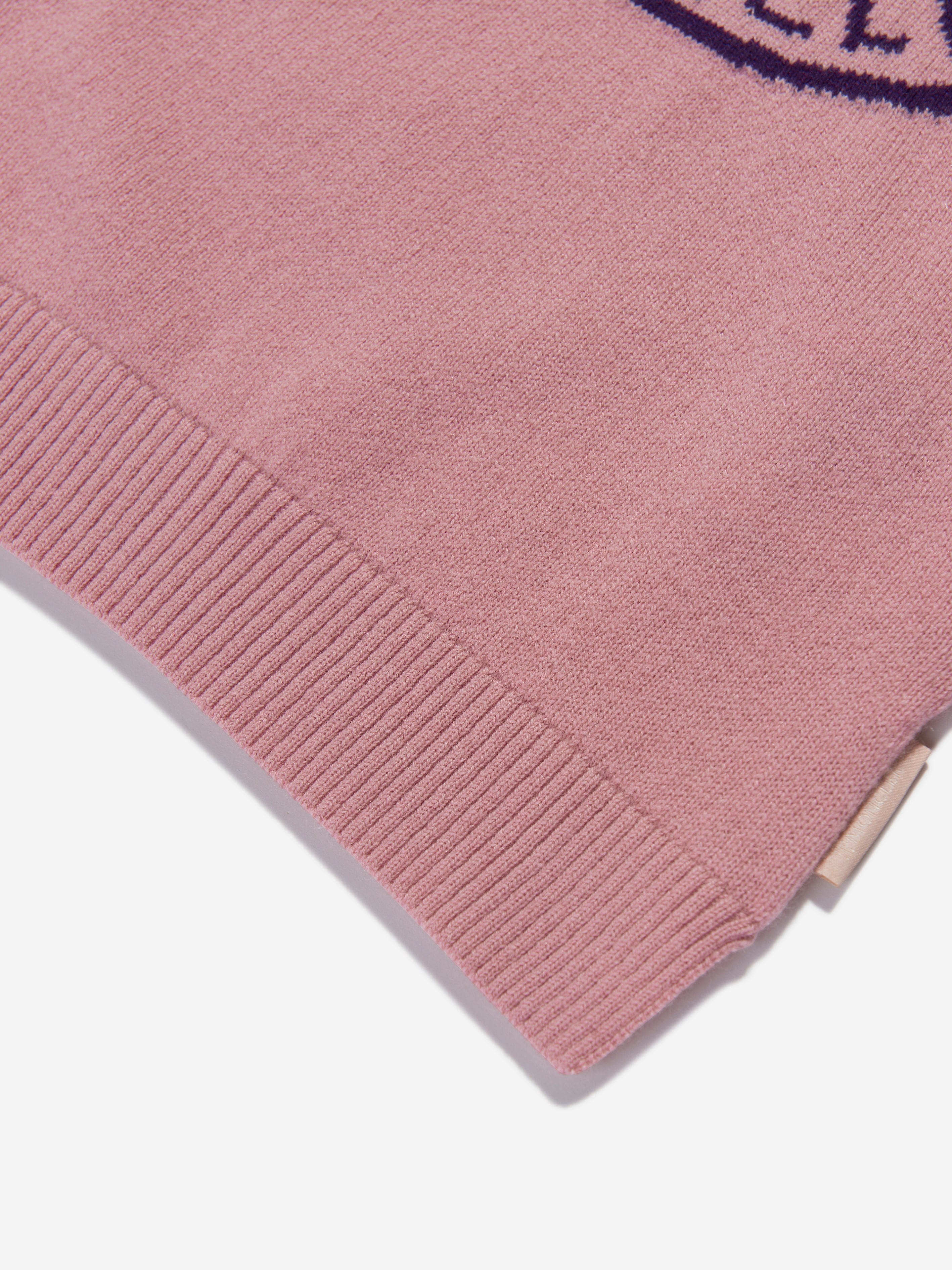 Moncler Enfant Baby Girls Knitted Logo Dress in Pink Cheap Pice Outlet Sale