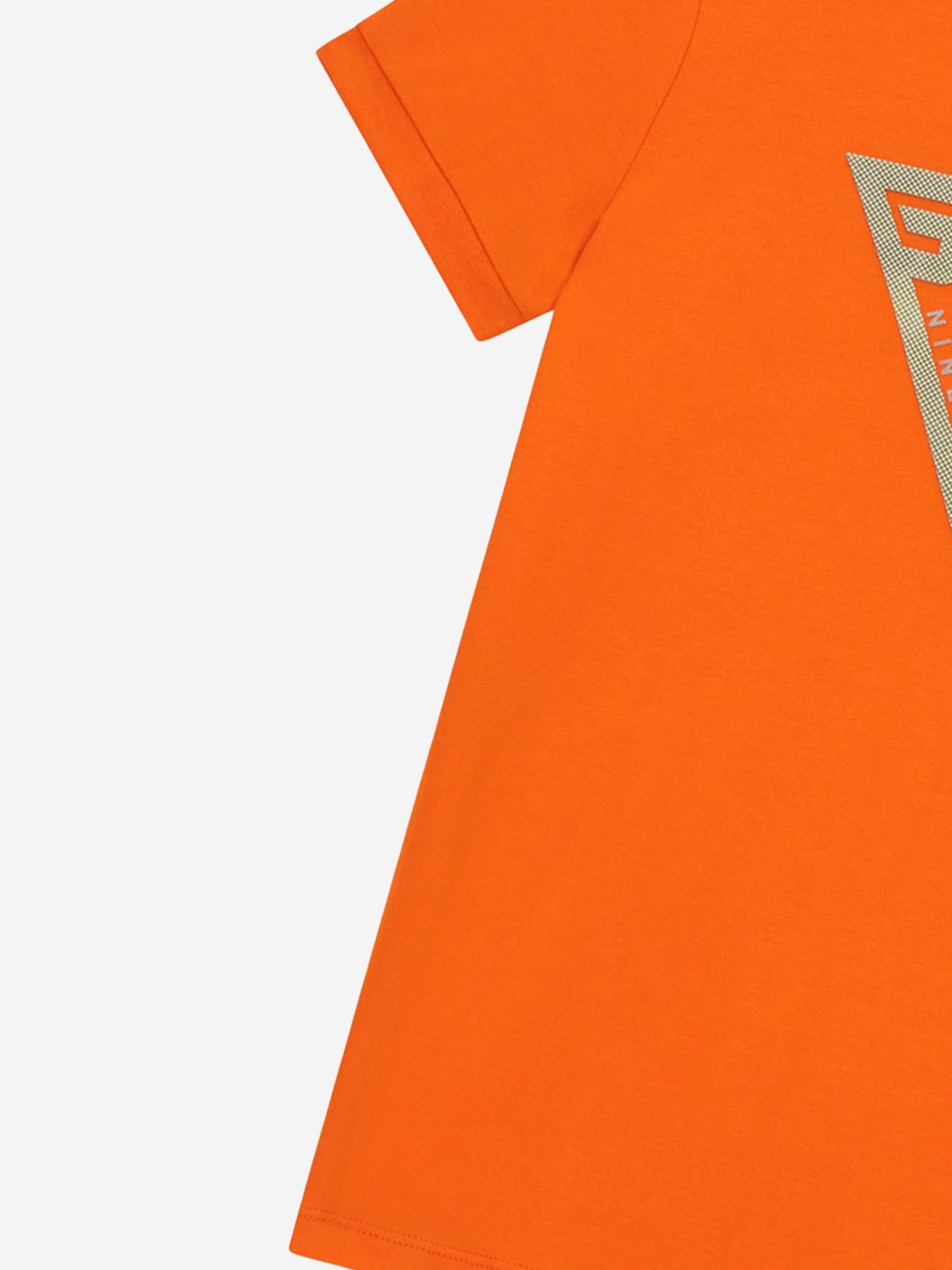 Guess Boys Logo T-Shirt in Orange Clearance Factory Outlet