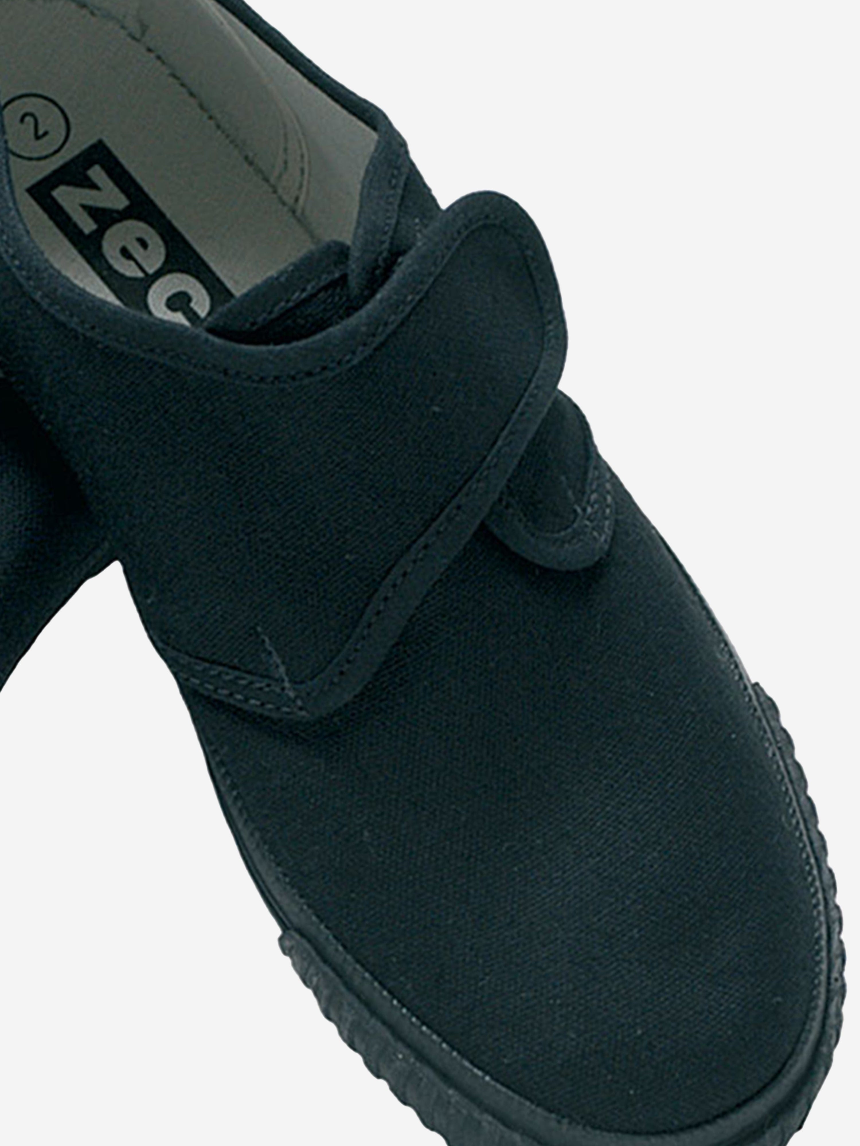 Zeco Kids School Velcro Plimsolls in Black Online Online Outlet Sale