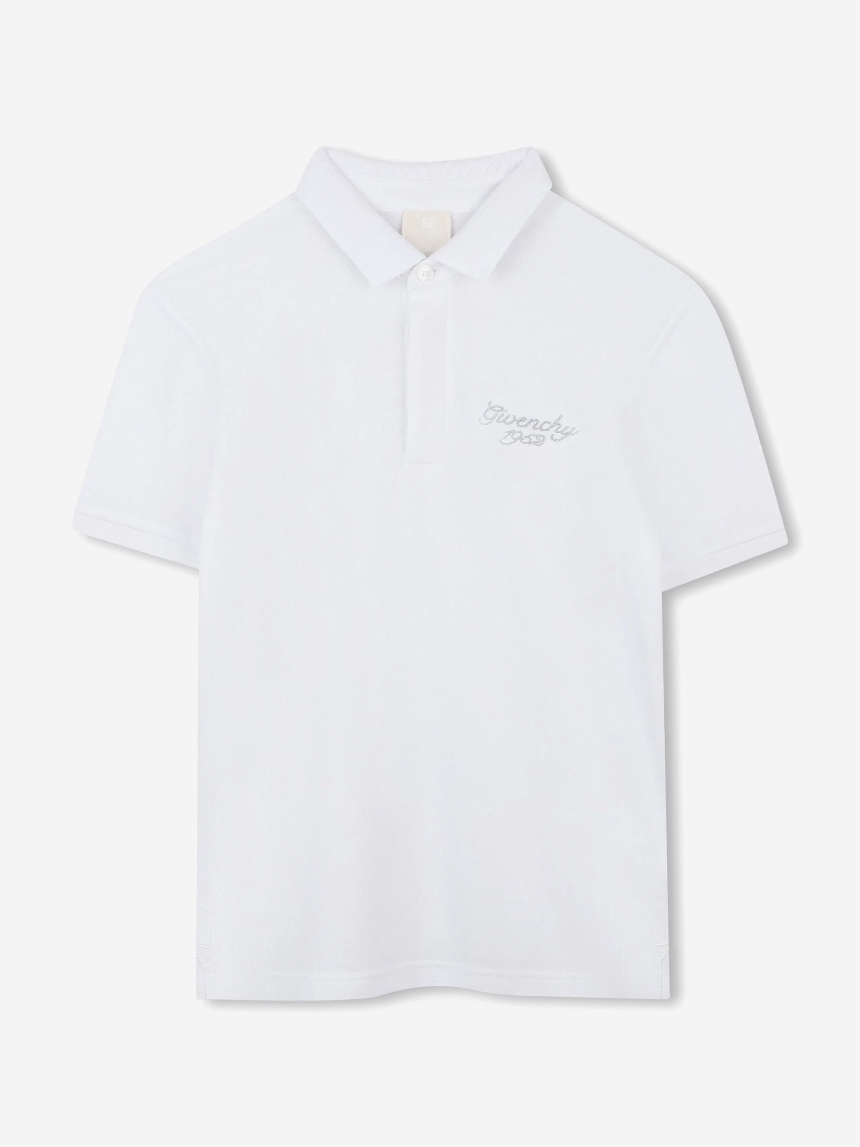 Boys Embroidered Logo Polo Shirt in White Really For Sale