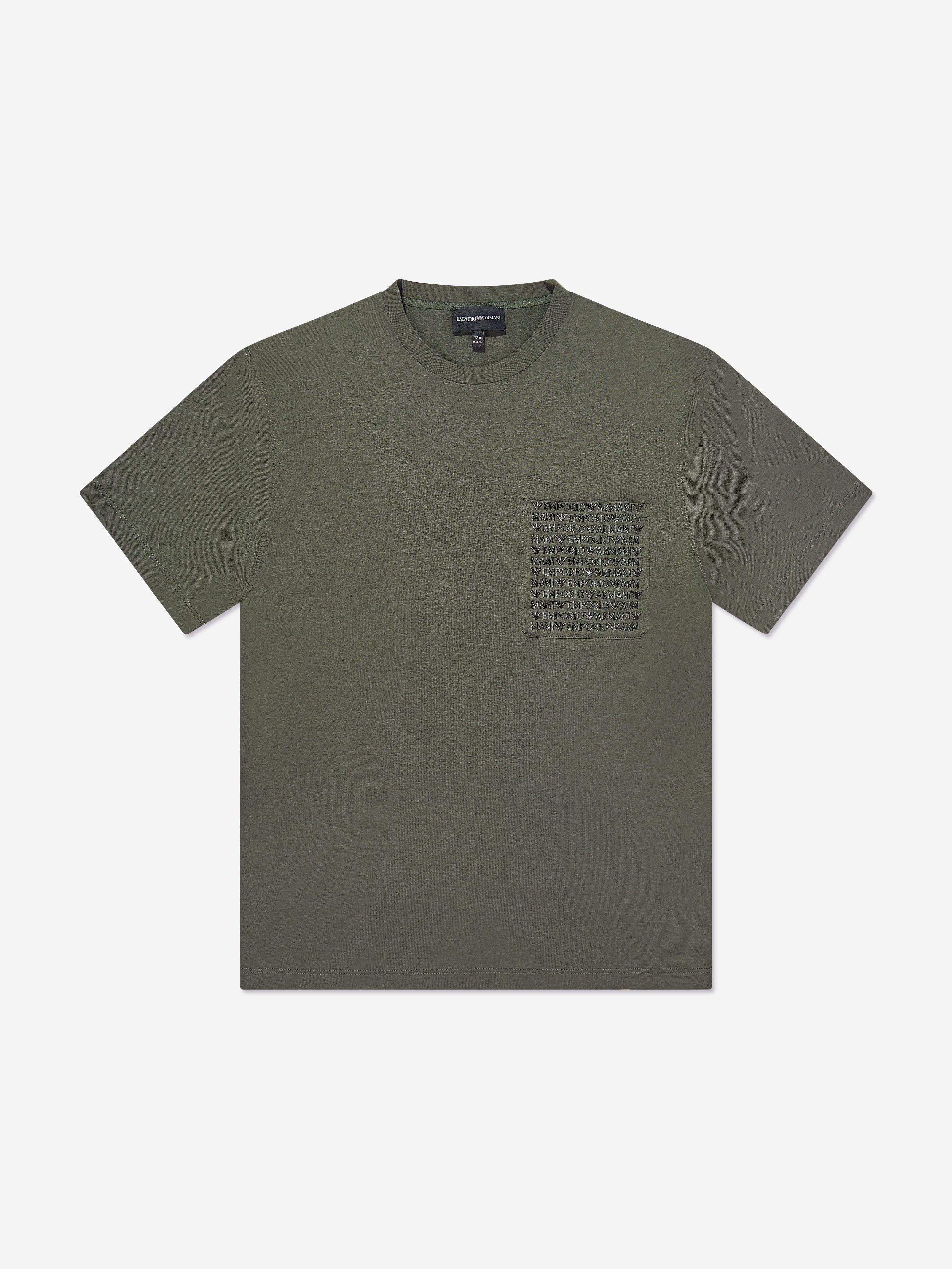 Emporio Armani Boys Logo T-Shirt in Green Cheapest For Sale