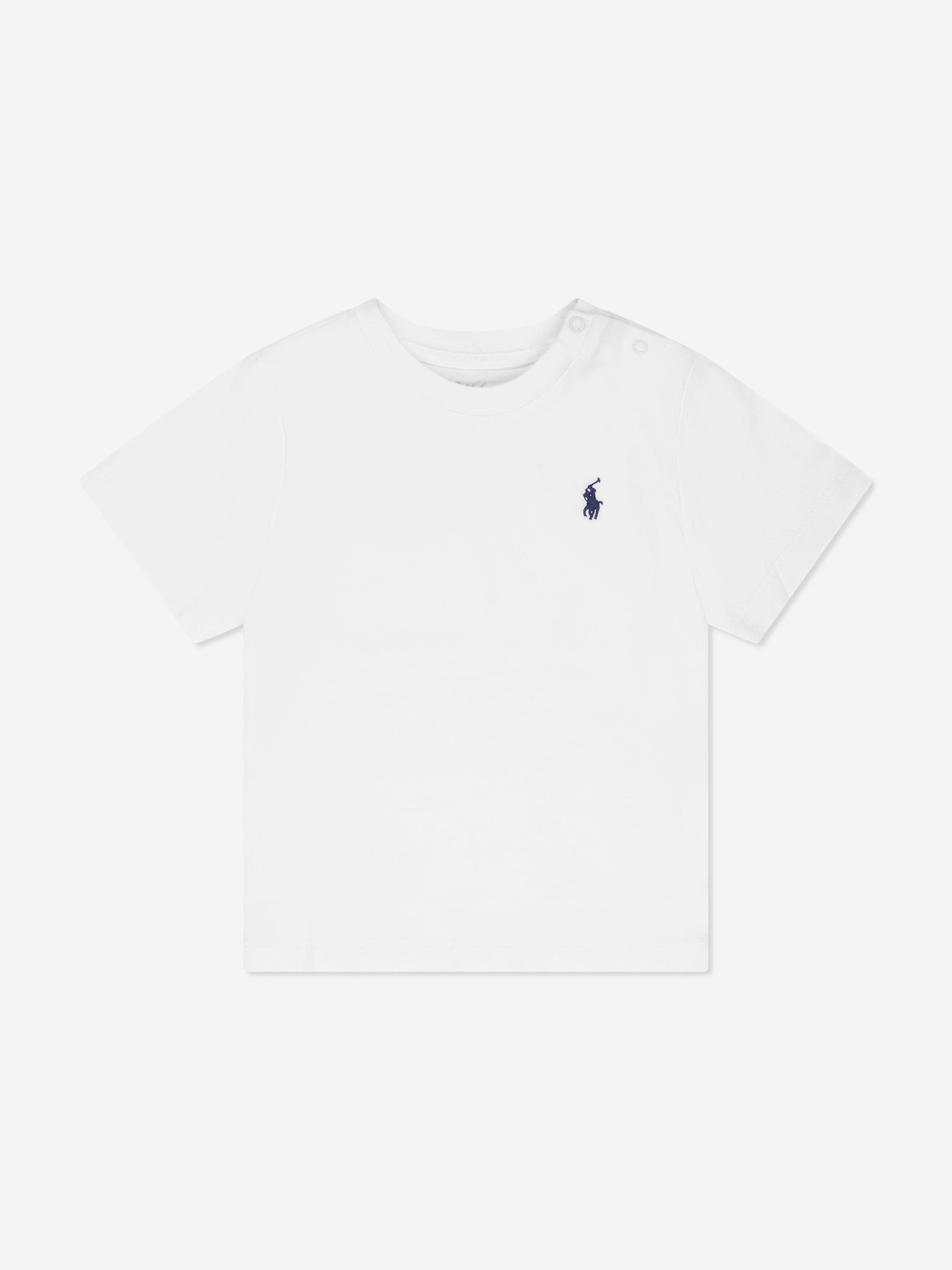 Ralph Lauren Baby Boys Logo T-Shirt in White Great Deals Cheap Pice