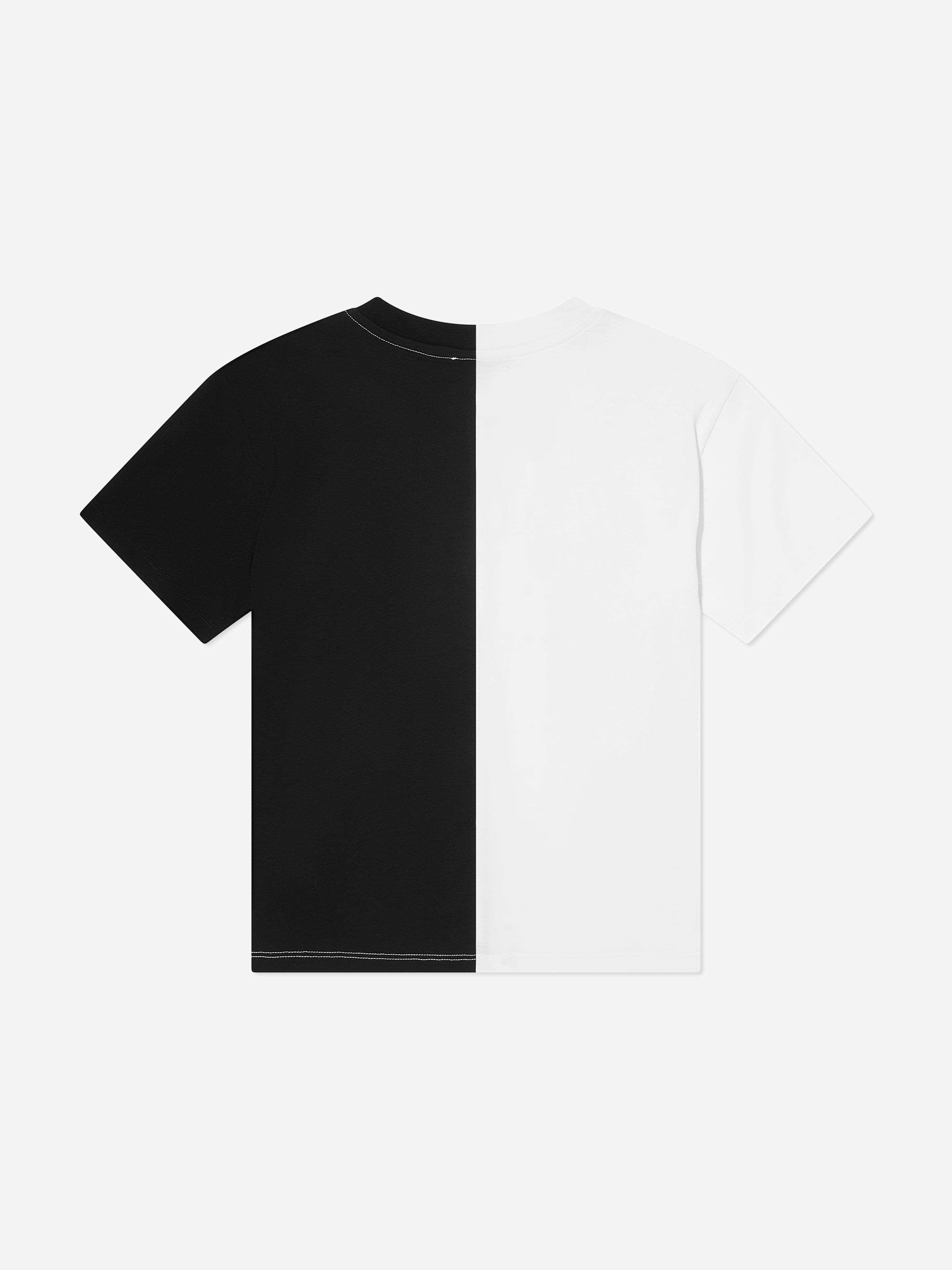 Balmain Kids Colourblock Logo T-Shirt in White Looking For Online