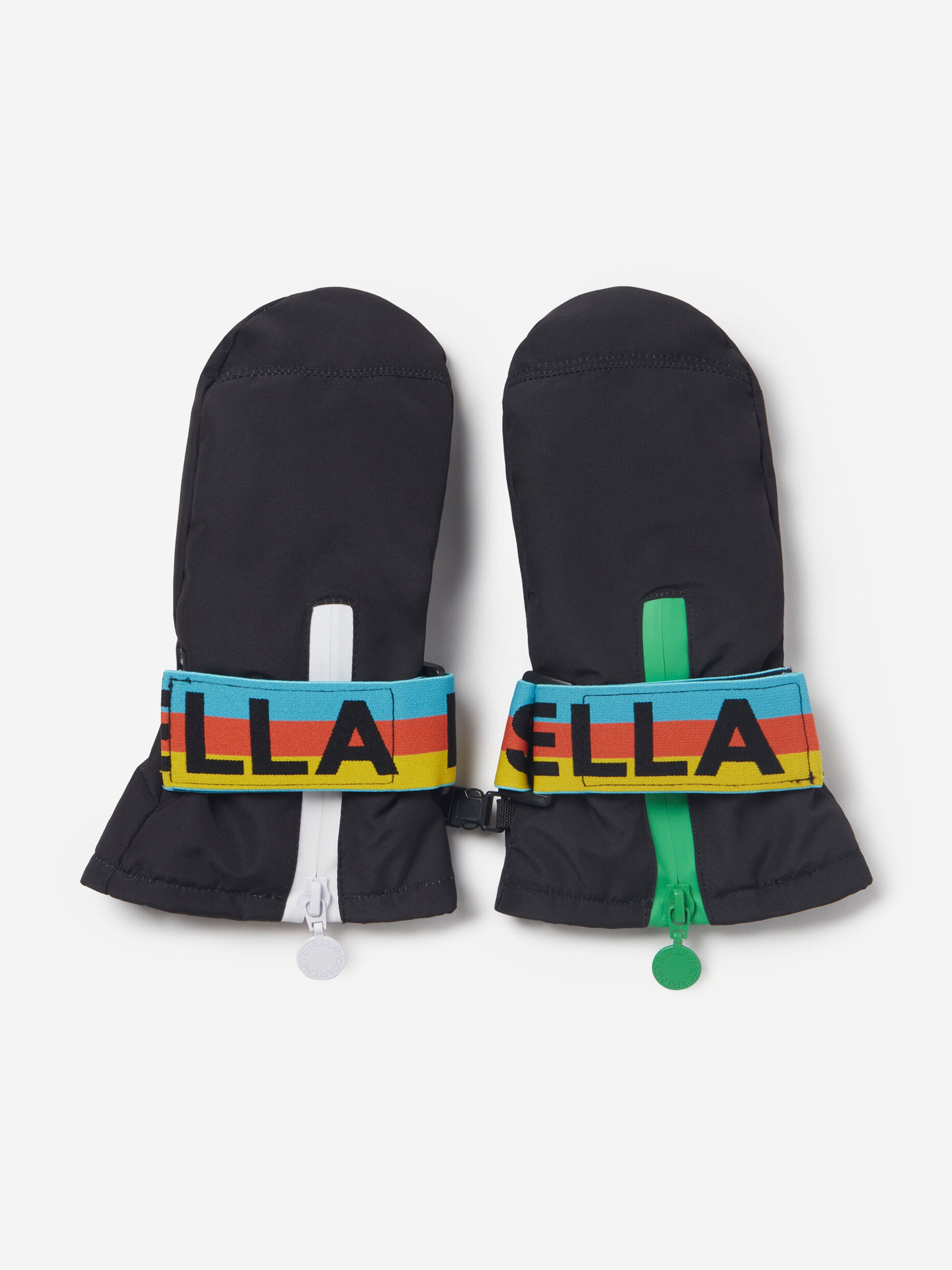 Stella McCartney Kids Logo Ski Mittens in Black Pick A Best Sale Online