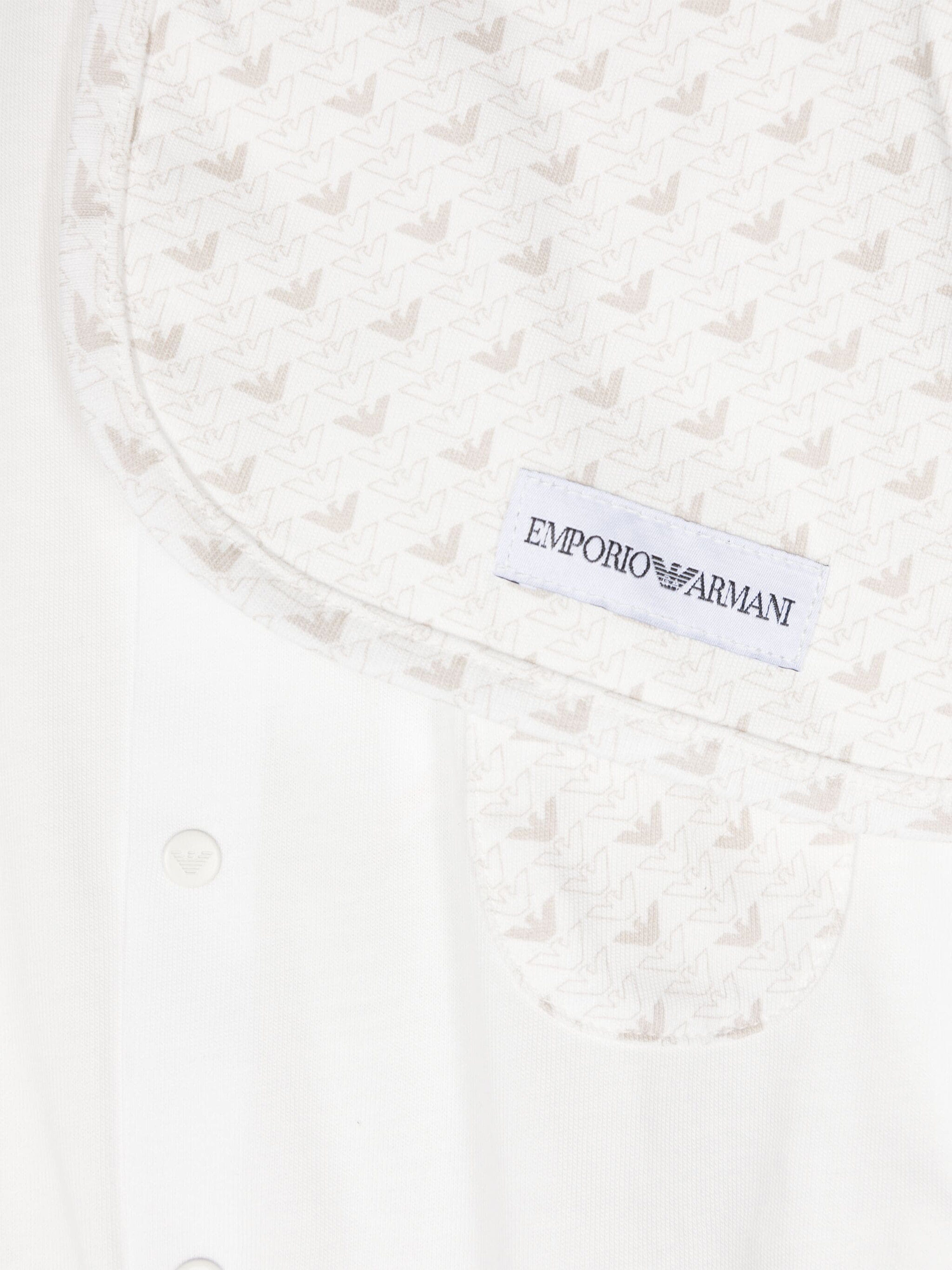 Emporio Armani Baby Logo Babygrow Gift Set in White Cheap Pice Wholesale