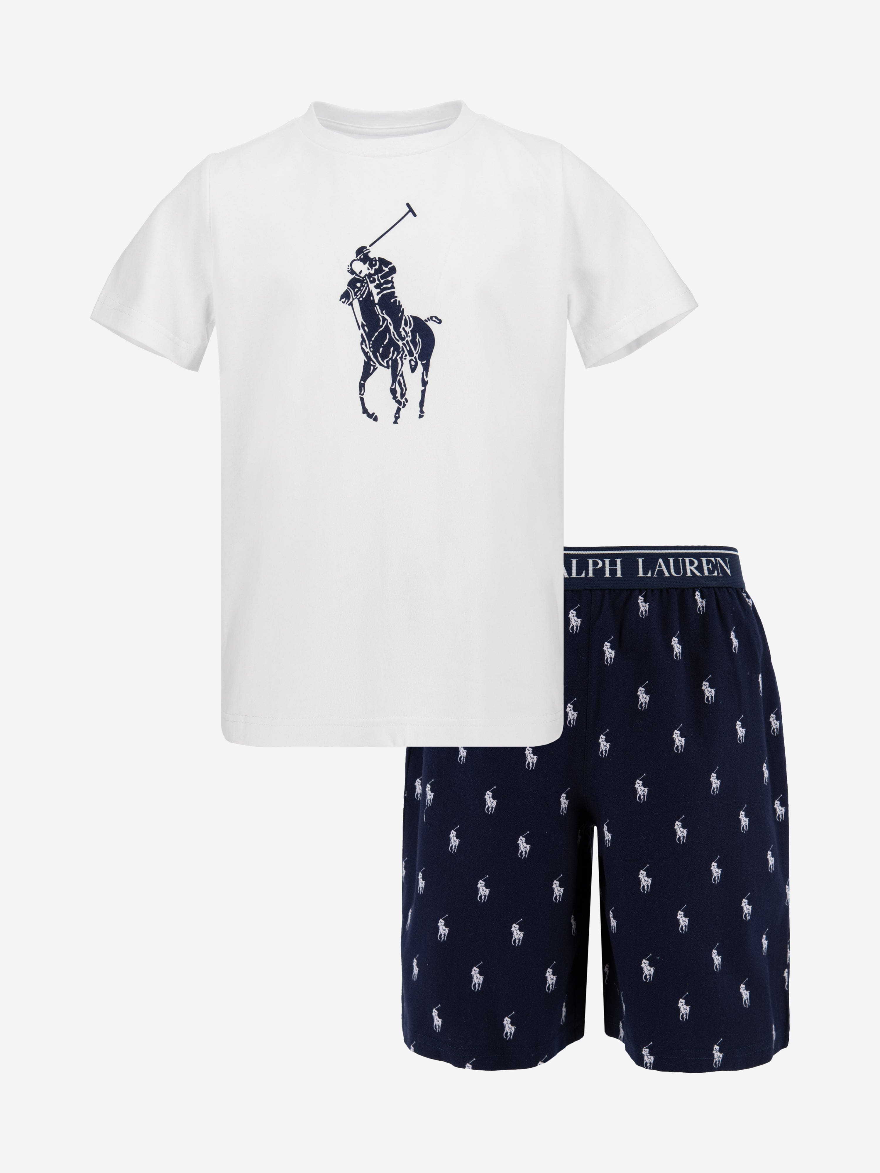 Ralph Lauren Boys Short Pyjama Set in Navy Cheap Sale Wiki