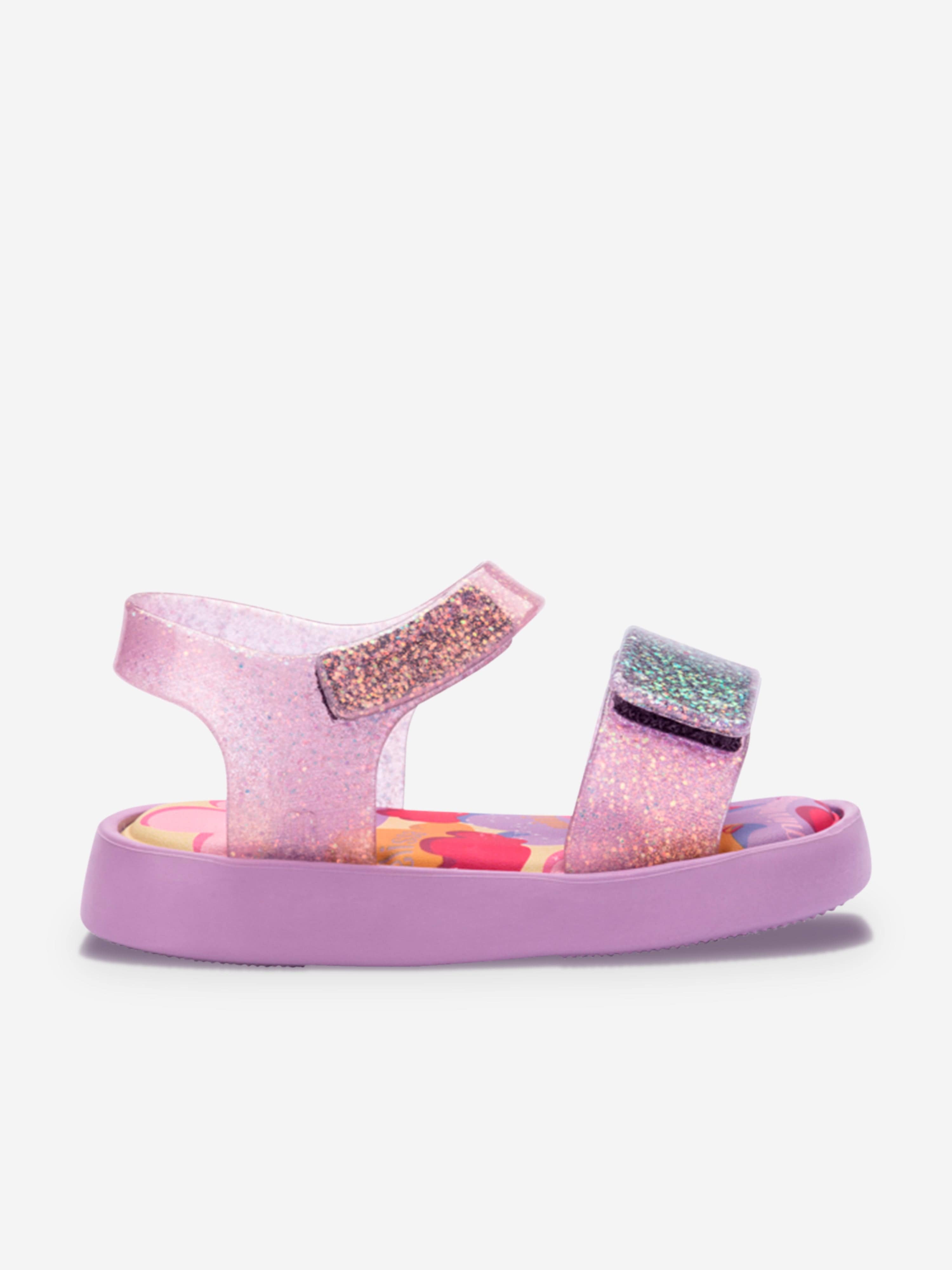 Girls Jump Print Sandals in Purple Clearance Geniue Stockist