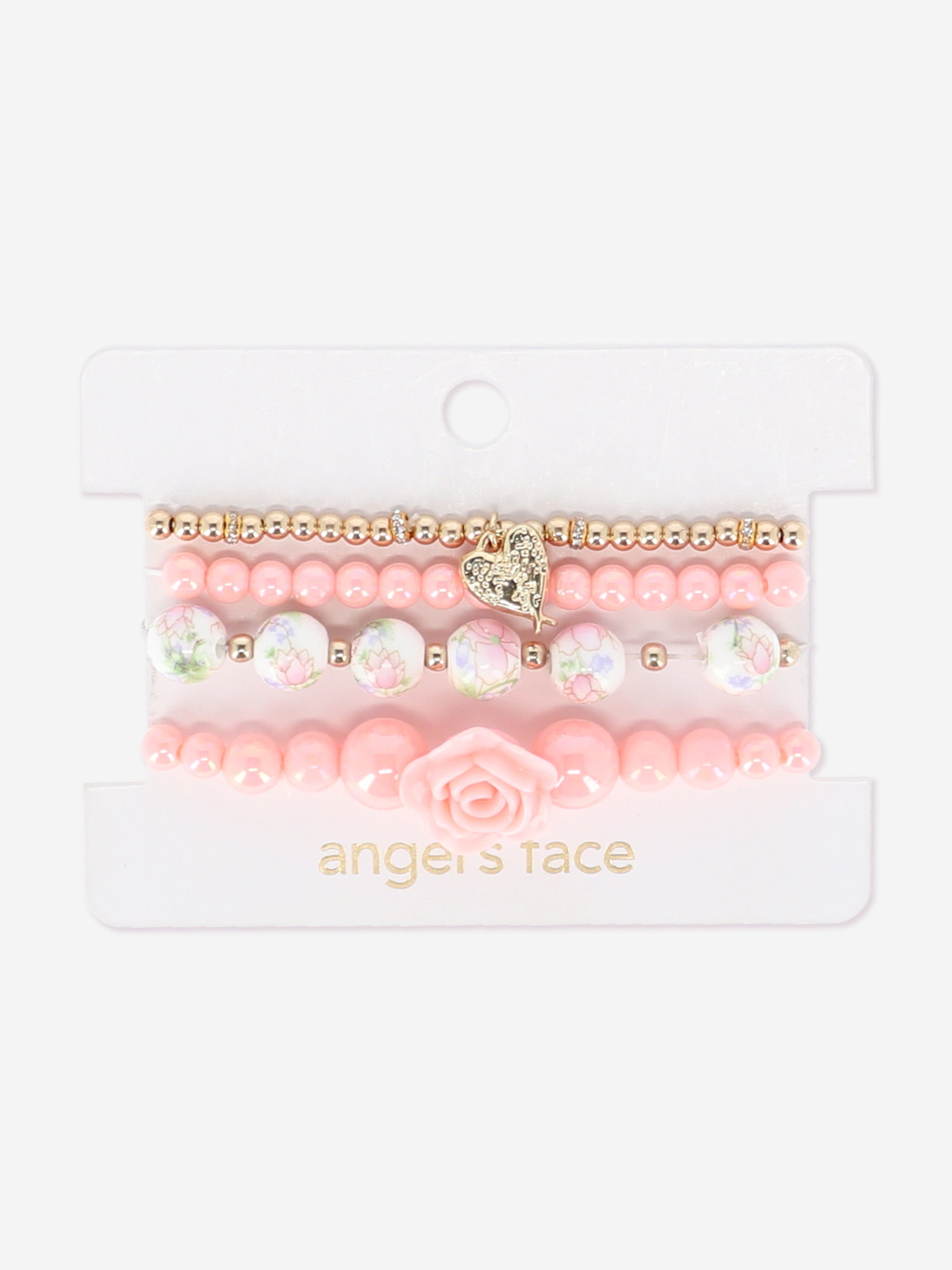 Girls Rose Bracelet Set in Pink Outlet Online