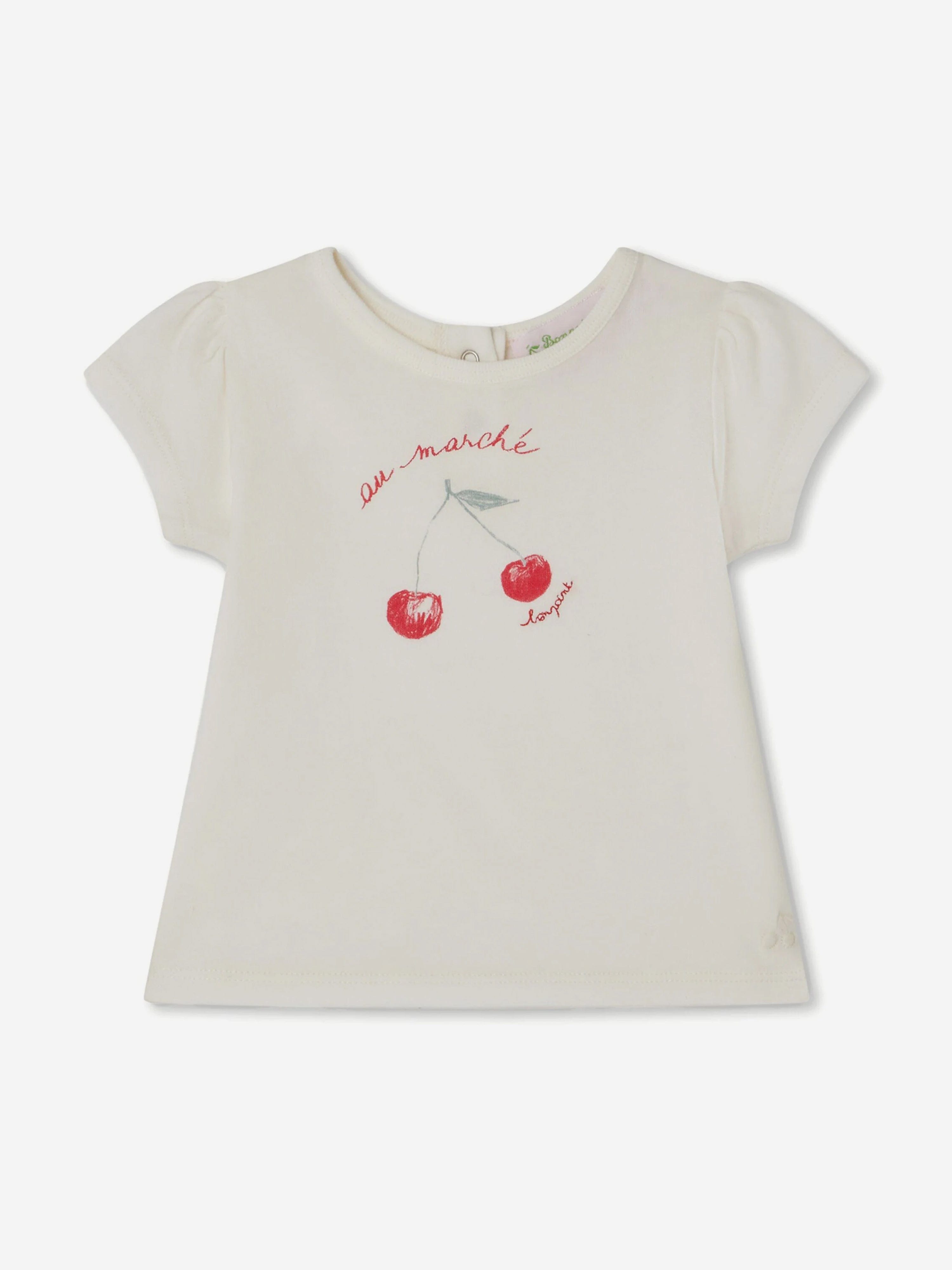 Bonpoint Baby Girls Cira T-Shirt in White Cheap Sale Eastbay