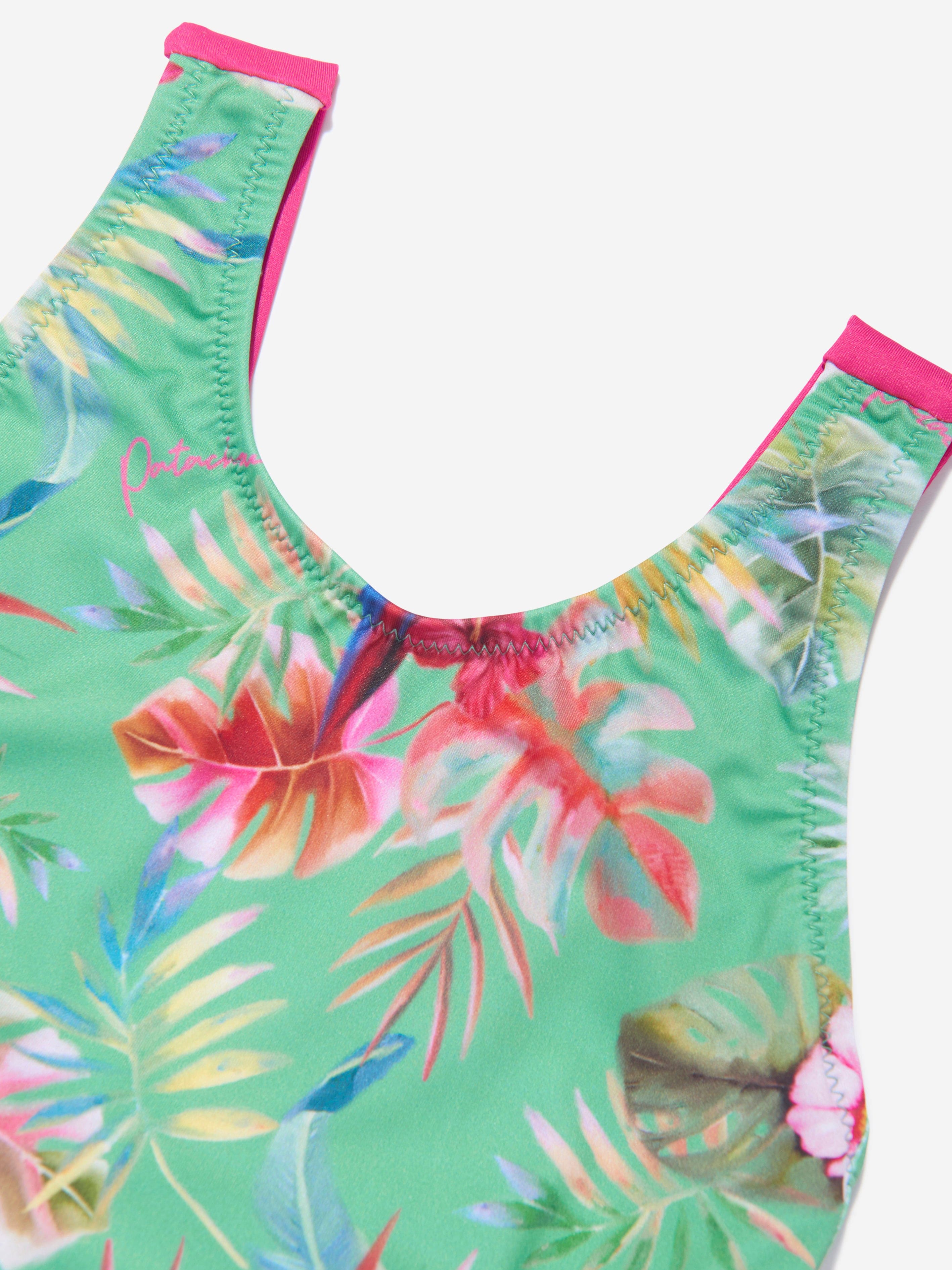 Patachou Girls Tropical Print Swimsuit in Green Hot Sale Cheap Pice
