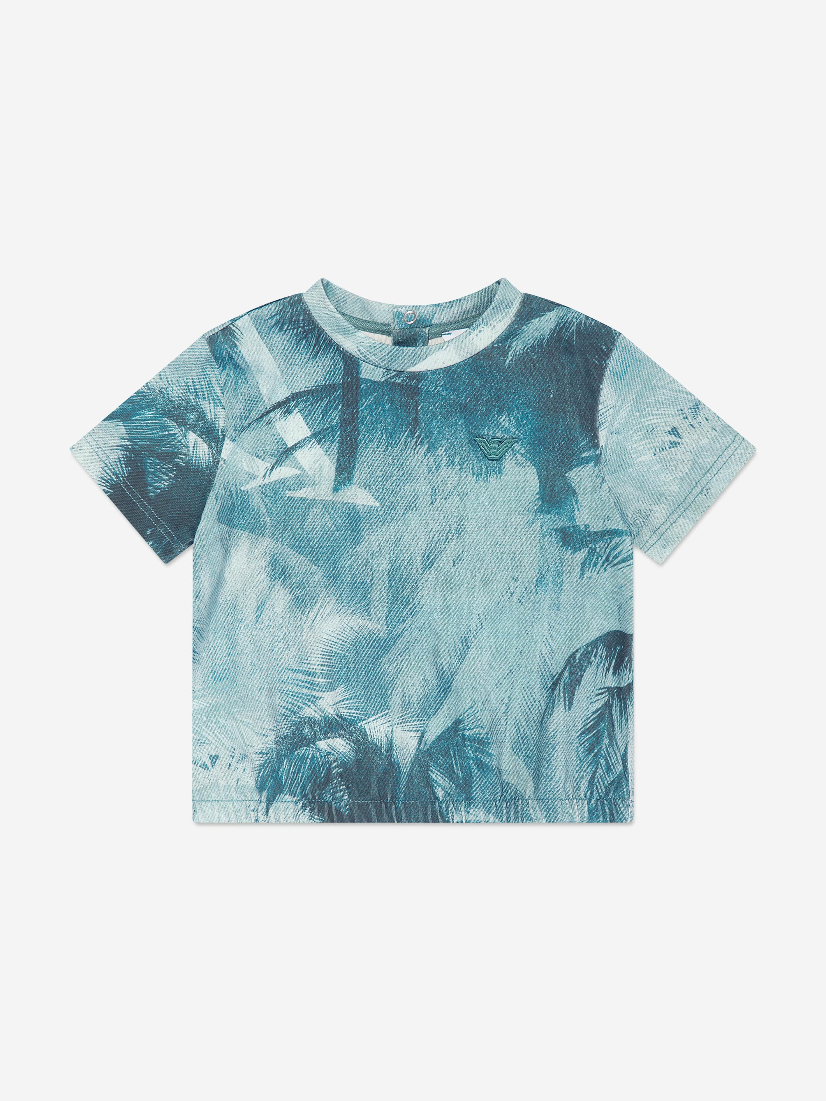 Emporio Armani Baby Boys Palm Leaf T-Shirt in Green Cheap With Paypal
