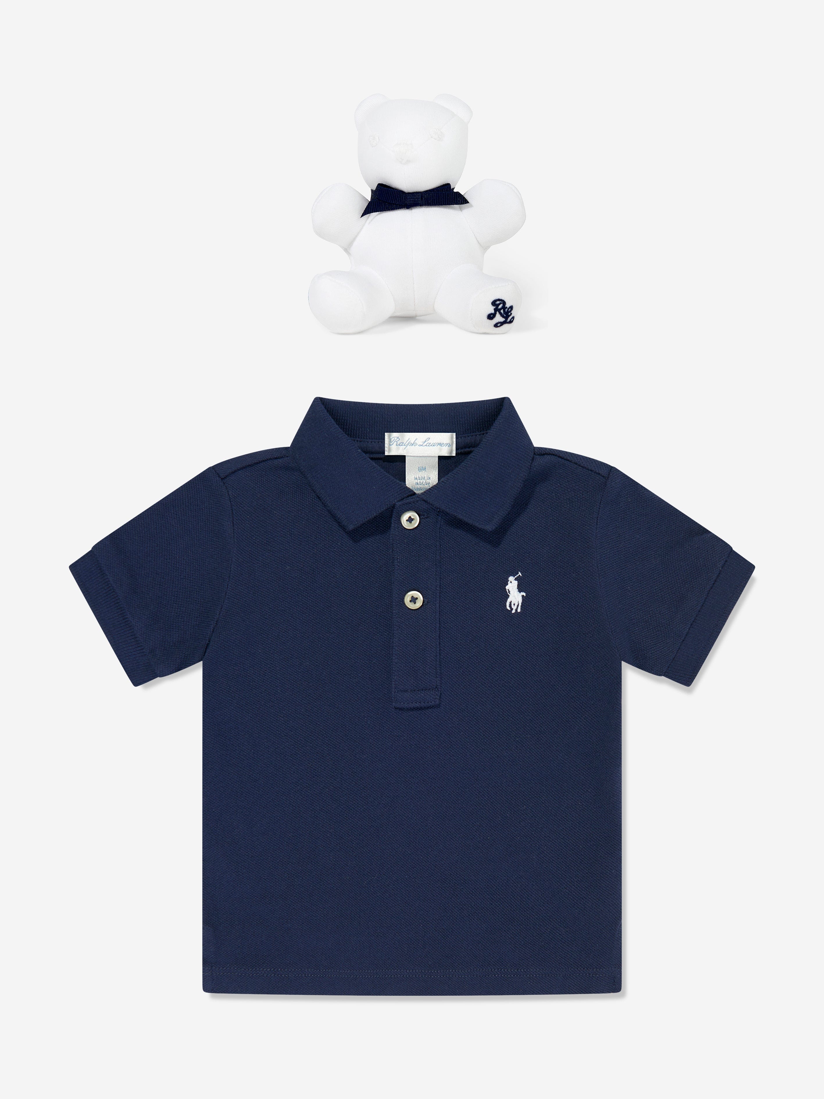 Baby Boys My 1st Polo Gift Set in Navy Free Shipping Eastbay