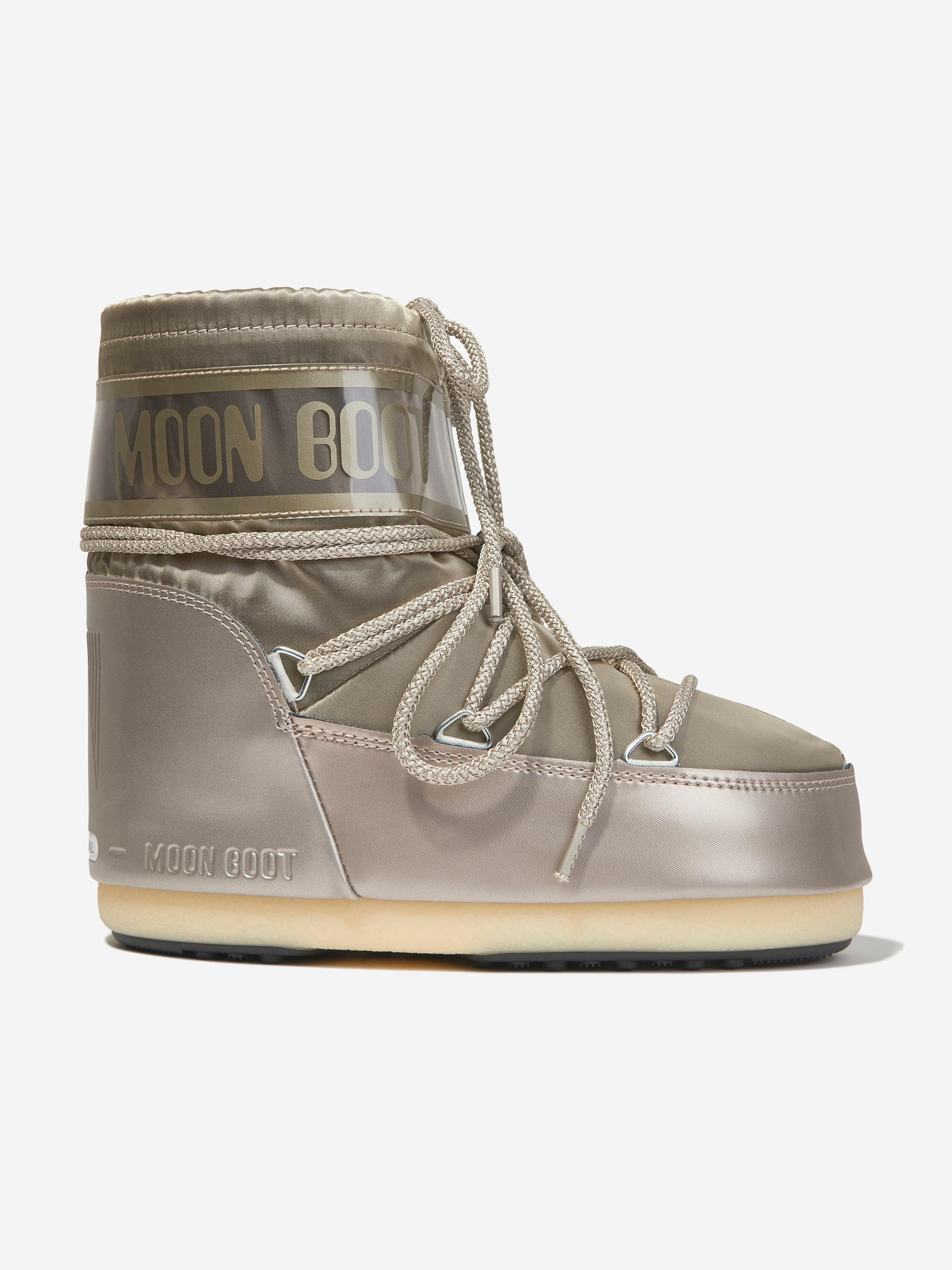Moon Boot Kids Icon Low Glance Snow Boots in Gold Clearance Recommend