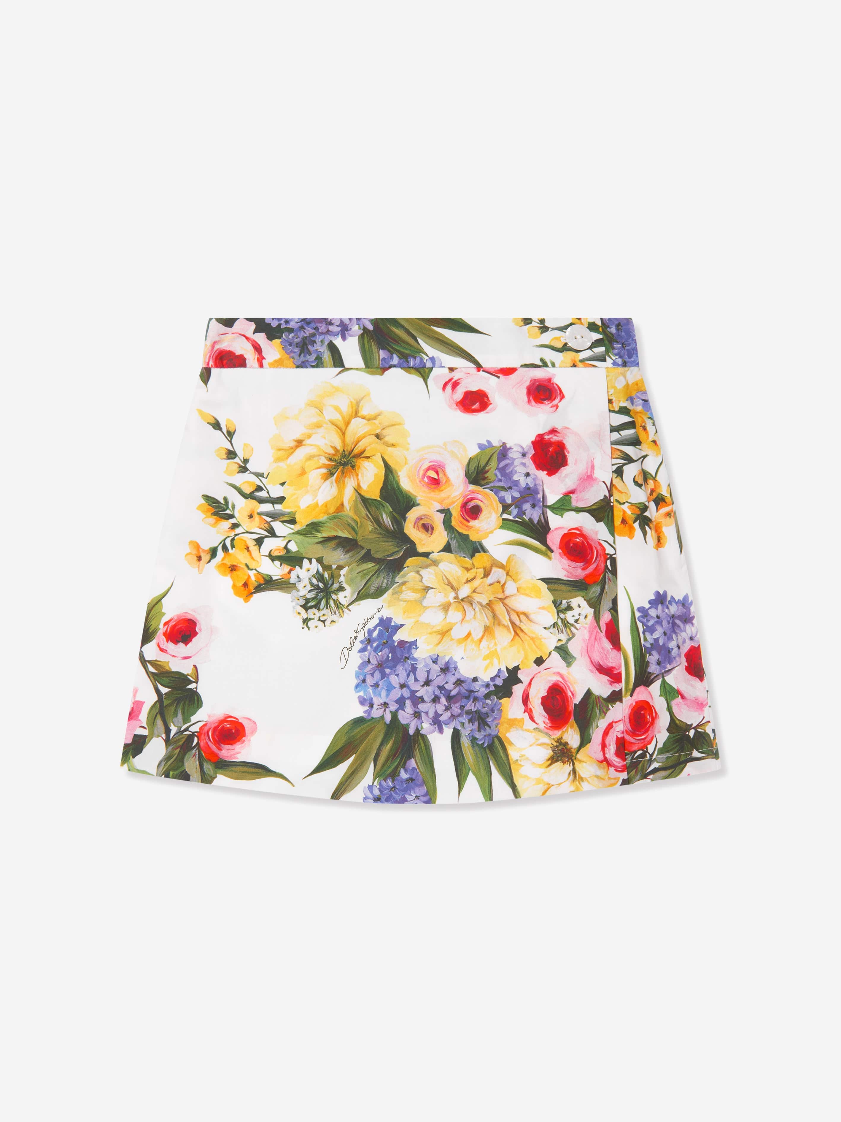 Dolce & Gabbana Girls Flower Print Skort in Multicolour Free Shipping Purchase