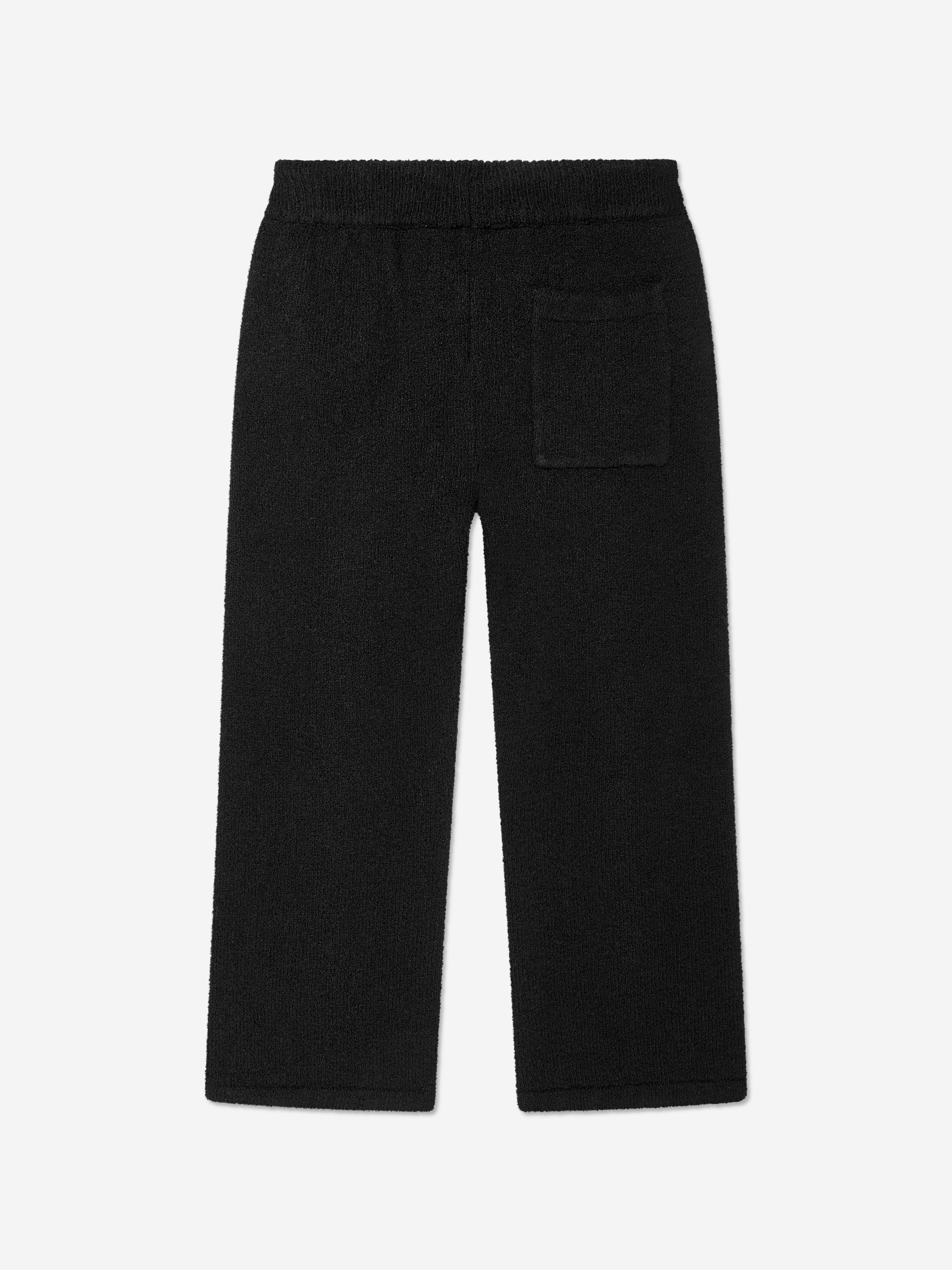 The Couture Club Kids Fluffy Knit Emblem Joggers in Black Best Deals