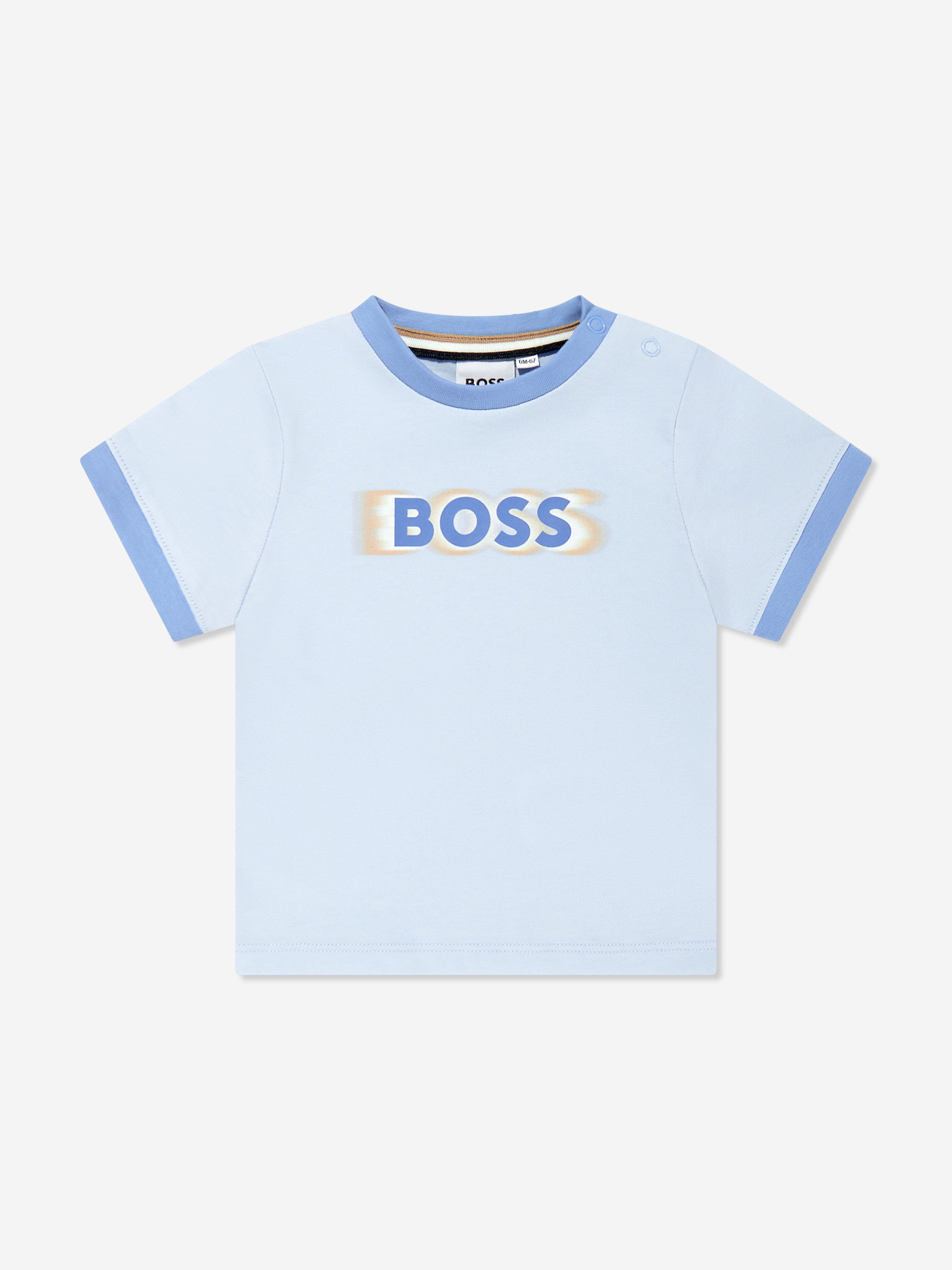 BOSS Baby Boys Logo Print T-Shirt in Blue Cheap Pice Free Shipping