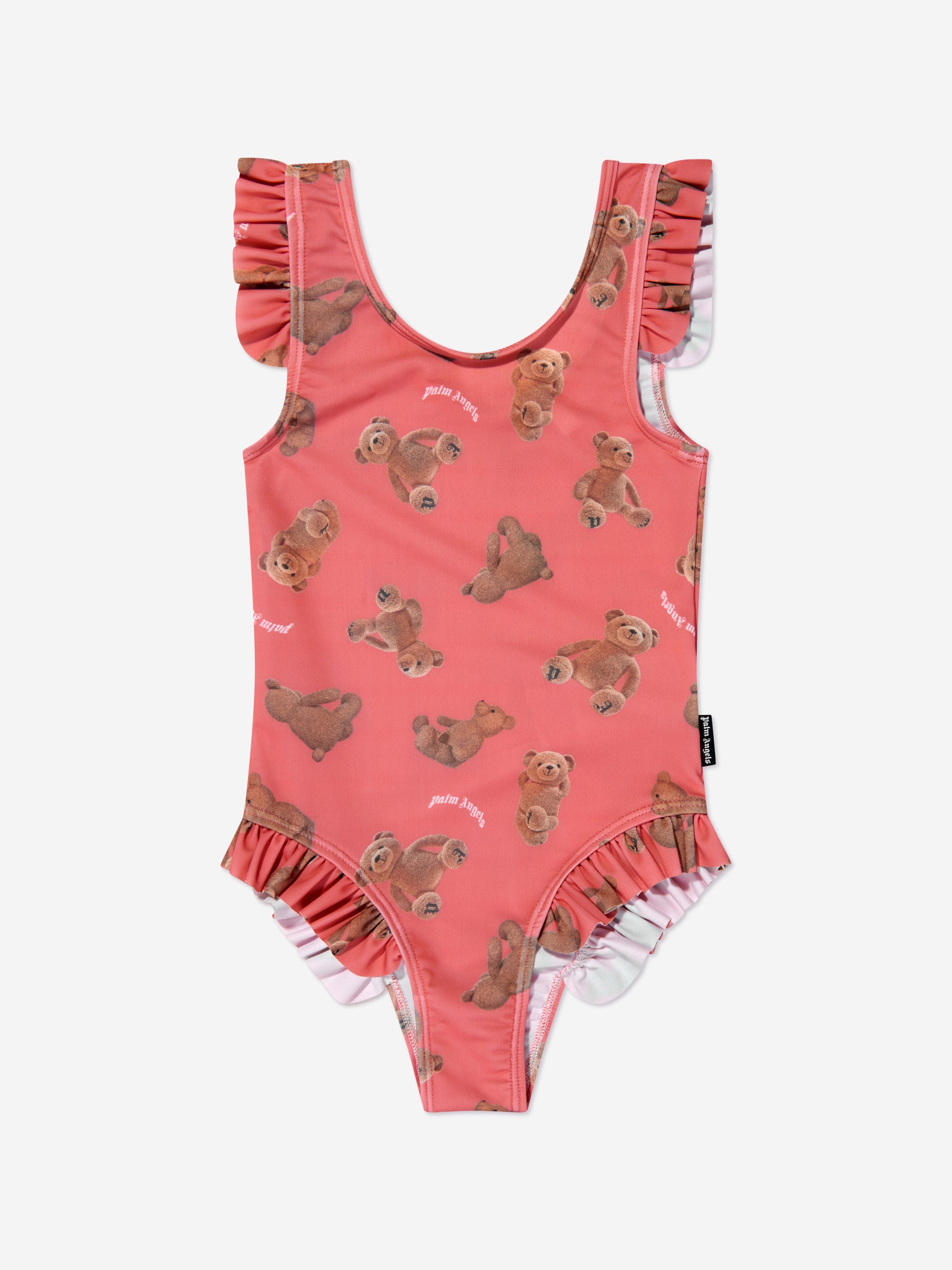 Palm Angels Girls AOP PA Bears Swimsuit in Coral Wholesale Pice Cheap Online